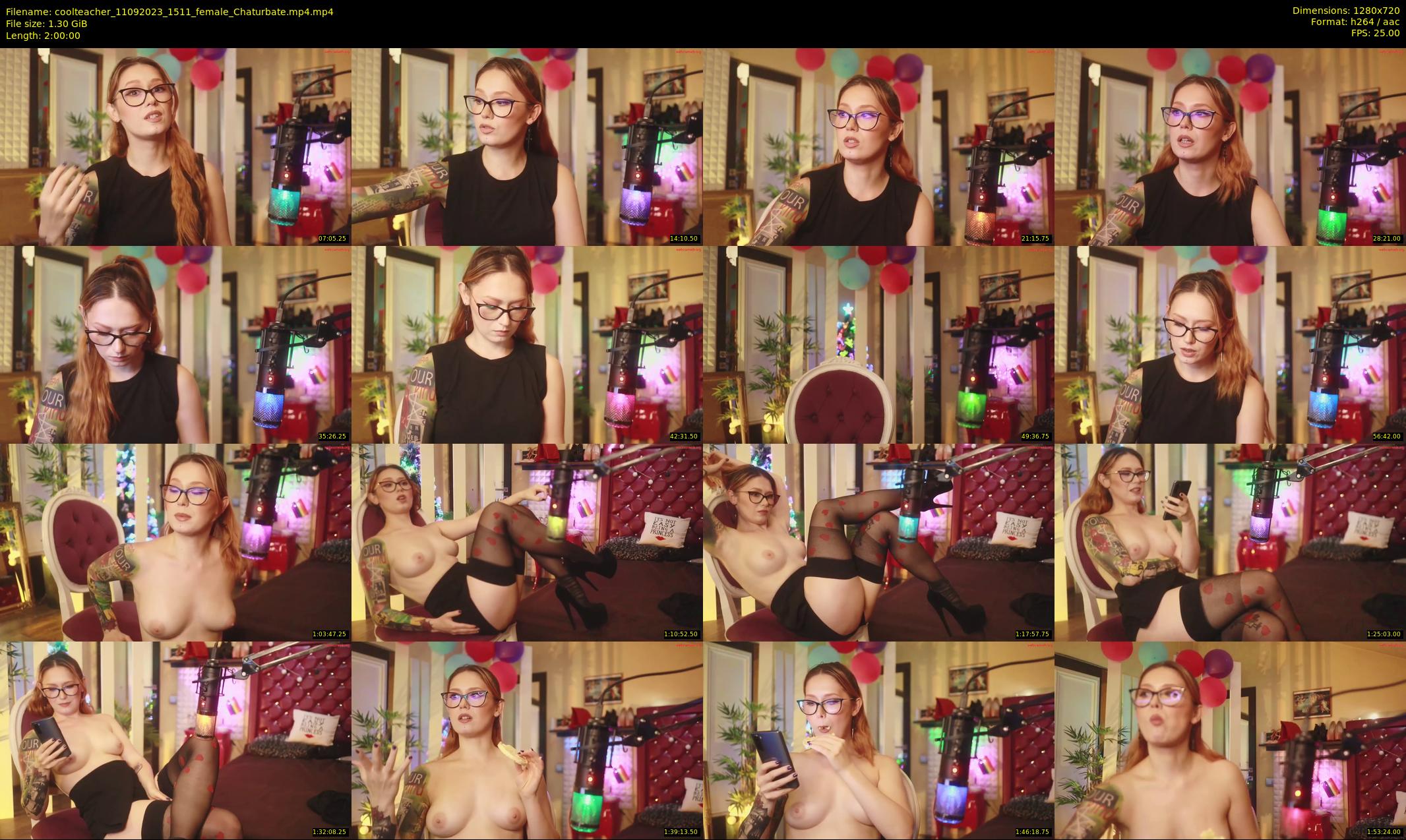 coolteacher — 120 minute Chaturbate female cam show recording, 720p, Sep 11, 2023
