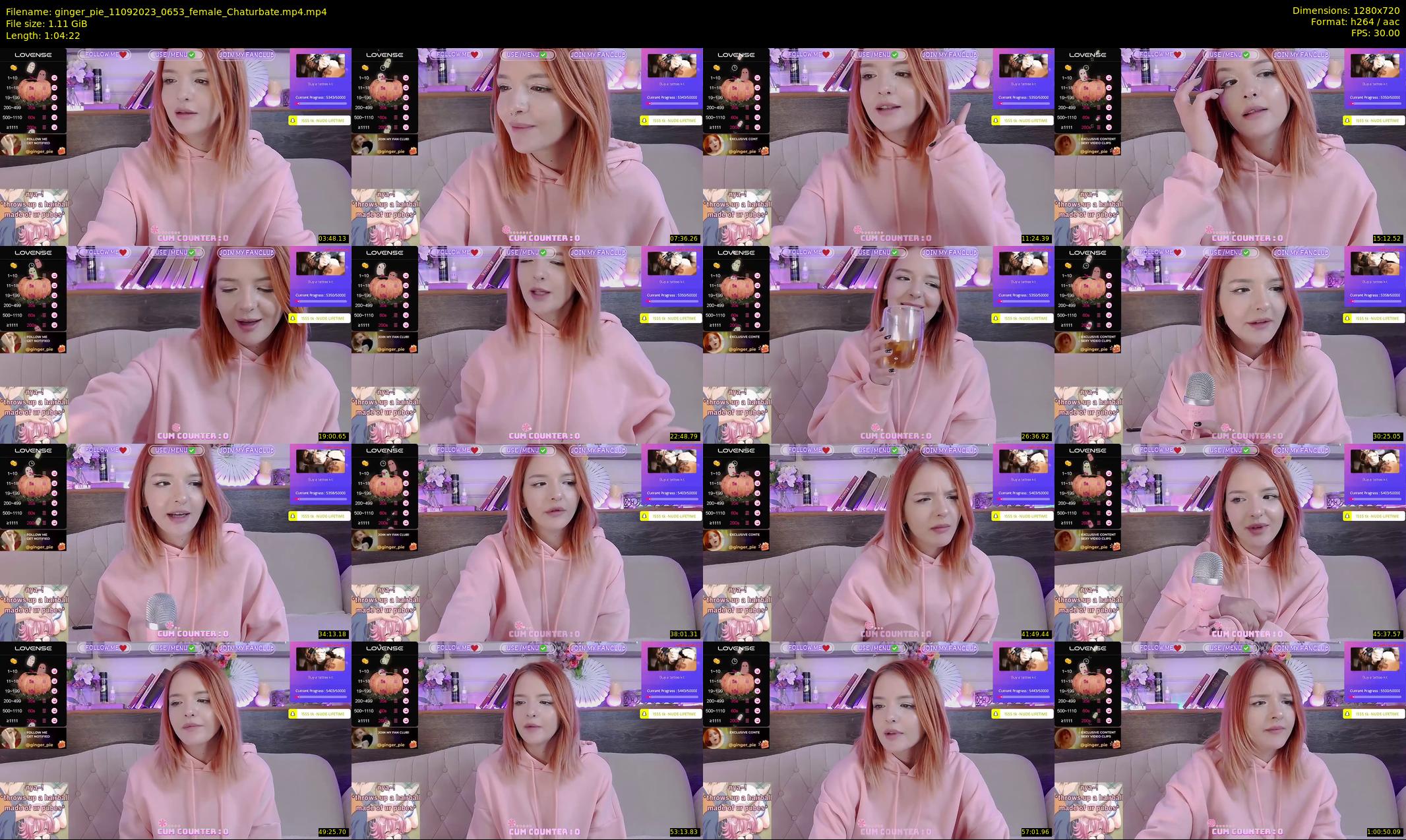 ginger_pie — 65 minute Chaturbate female cam show recording, 720p, Sep 11, 2023