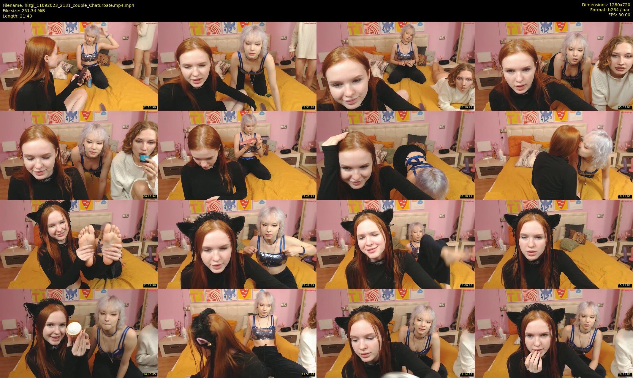 hizgi — 22 minute Chaturbate couple cam show recording, 720p, Sep 11, 2023