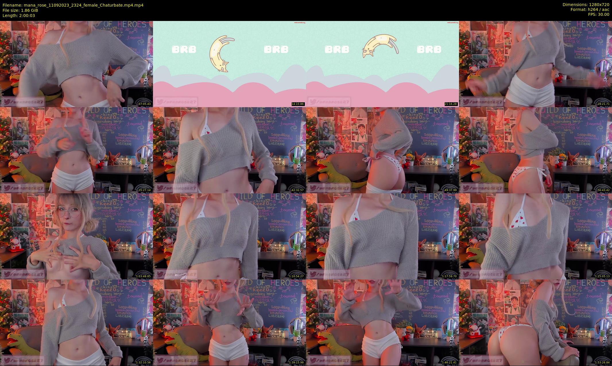 mana_rose — 121 minute Chaturbate female cam show recording, 720p, Sep 11, 2023