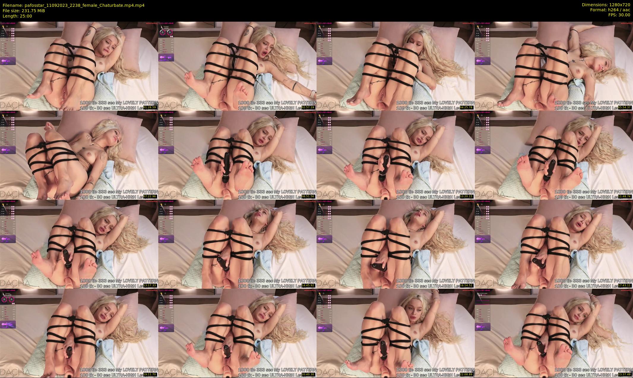 pafosstar — 25 minute Chaturbate female cam show recording, 720p, Sep 11, 2023