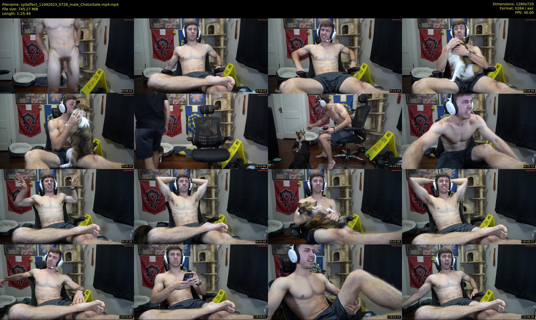 sydaffect — 86 minute Chaturbate male cam show recording, 720p, Sep 11, 2023