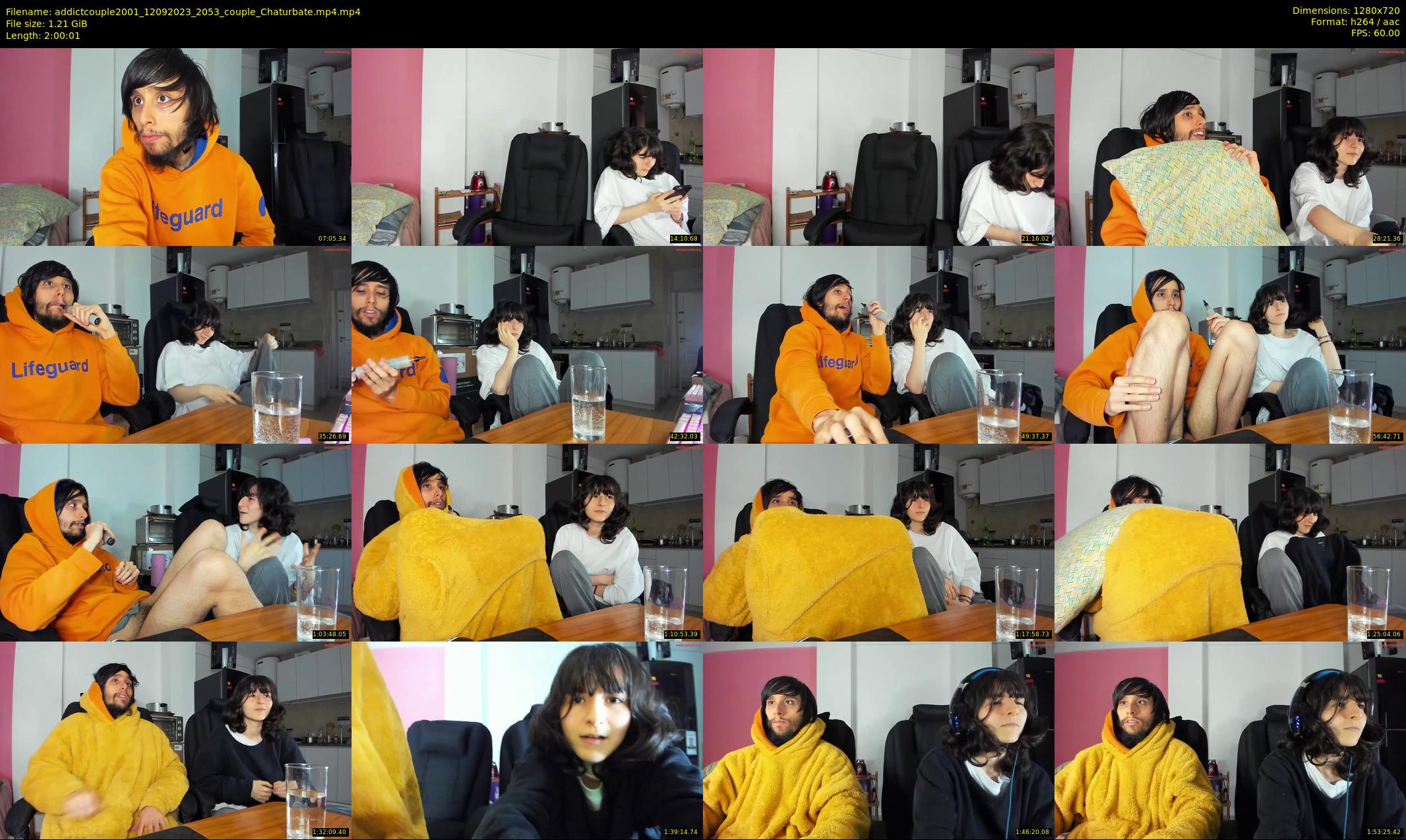 addictcouple2001 — 121 minute Chaturbate couple cam show recording, 720p, Sep 12, 2023