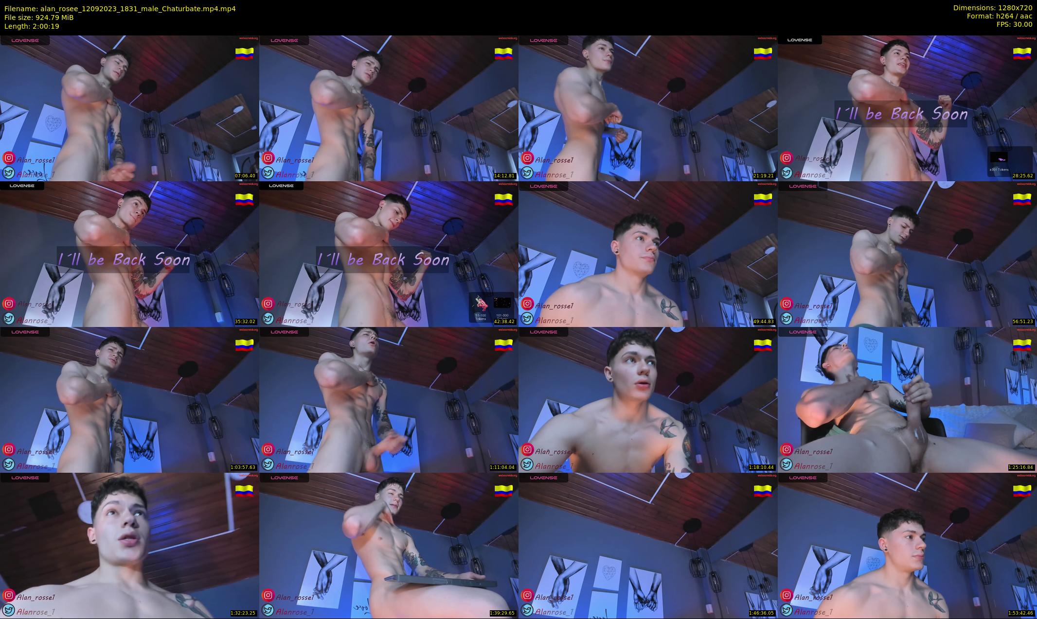 alan_rosee — 121 minute Chaturbate male cam show recording, 720p, Sep 12, 2023