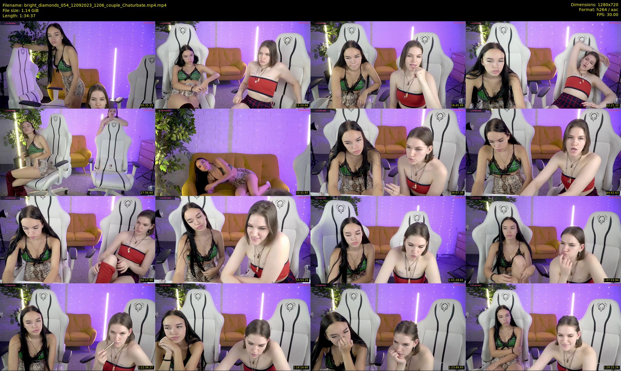 bright_diamonds_054 — 95 minute Chaturbate couple cam show recording, 720p, Sep 12, 2023