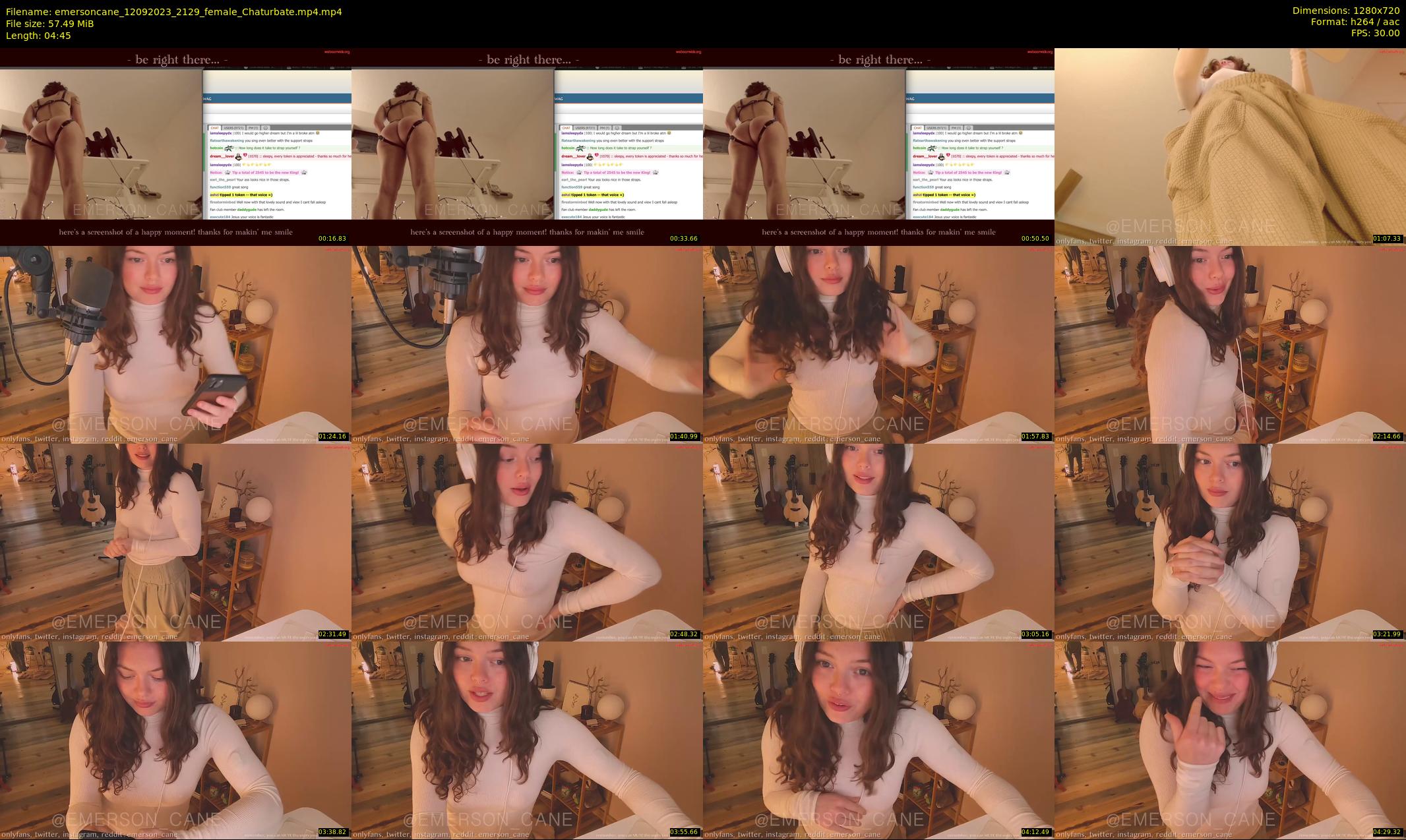 emersoncane — 5 minute Chaturbate female cam show recording, 720p, Sep 12, 2023