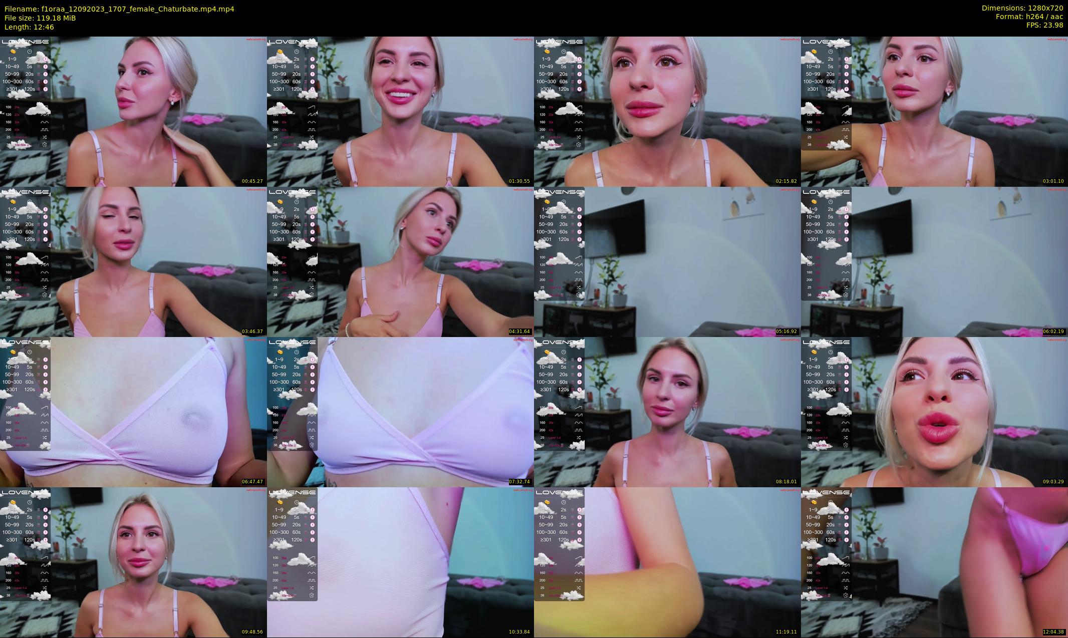 f1oraa — 13 minute Chaturbate female cam show recording, 720p, Sep 12, 2023