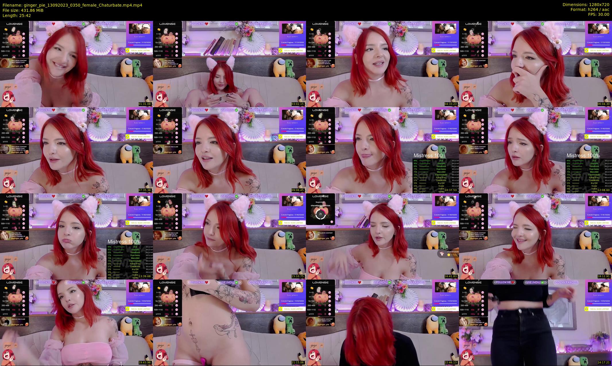 ginger_pie — 26 minute Chaturbate female cam show recording, 720p, Sep 13, 2023