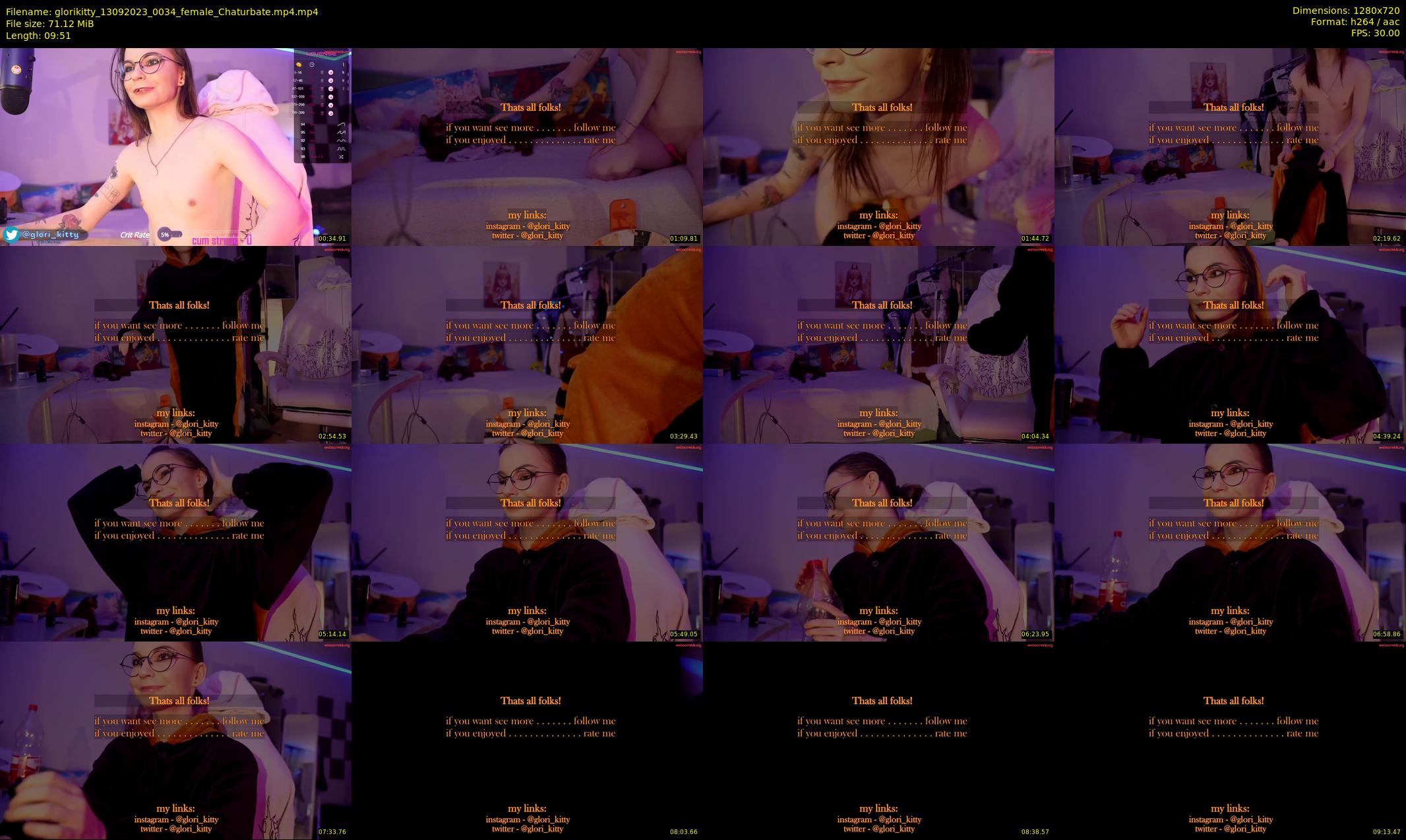 glorikitty — 10 minute Chaturbate female cam show recording, 720p, Sep 13, 2023