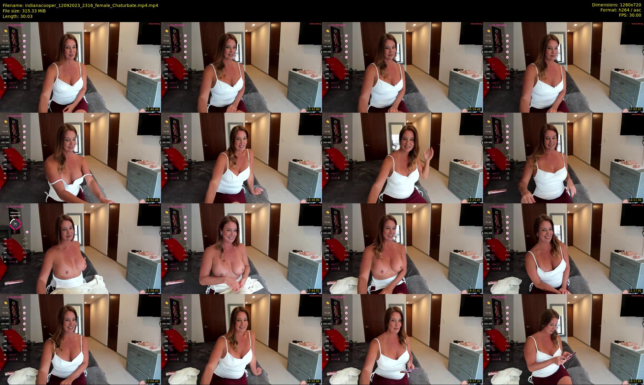 indianacooper — 31 minute Chaturbate female cam show recording, 720p, Sep 12, 2023
