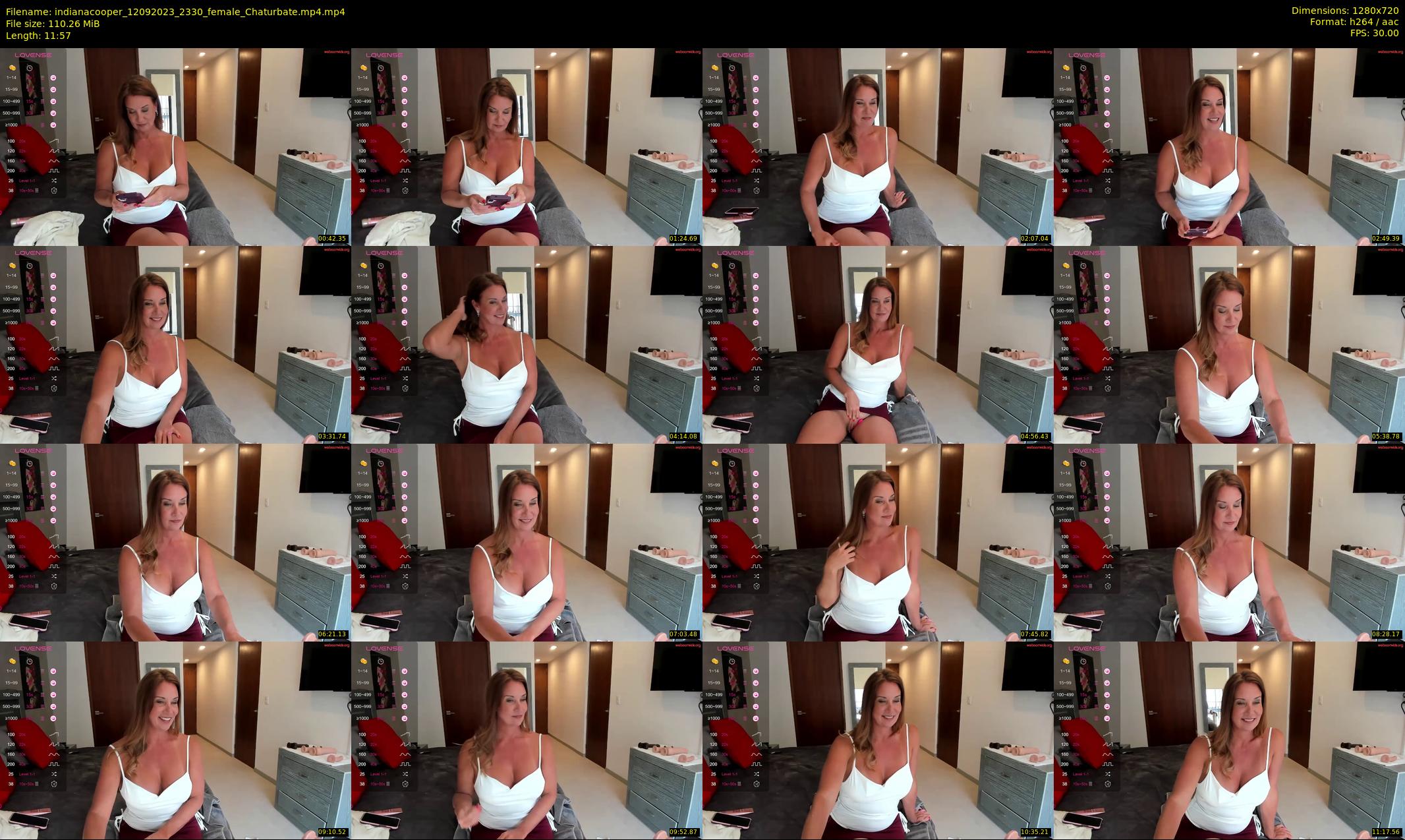 indianacooper — 12 minute Chaturbate female cam show recording, 720p, Sep 12, 2023