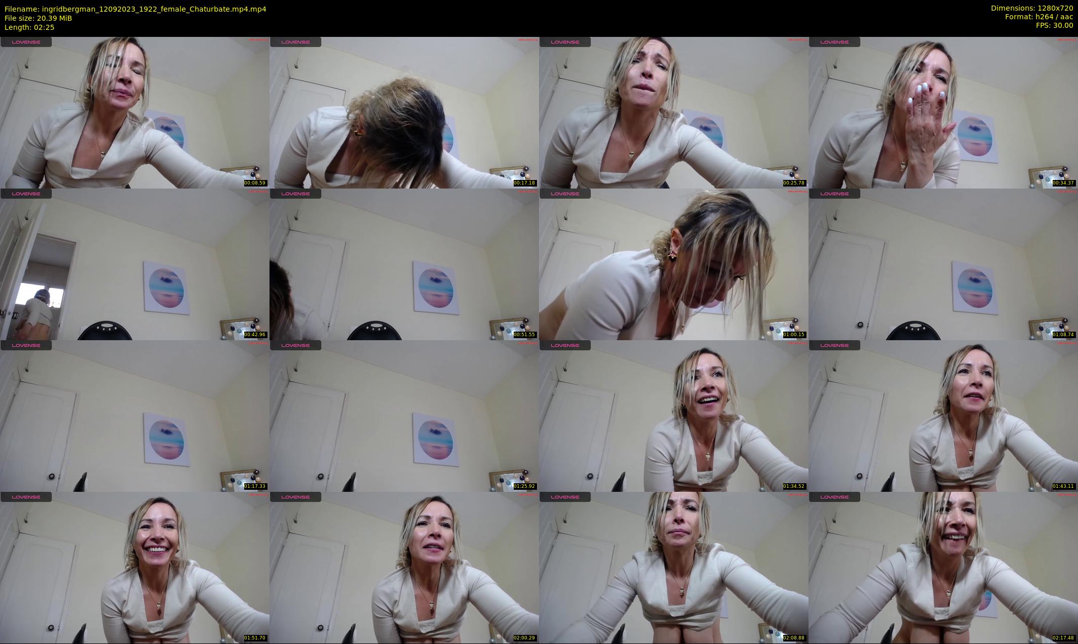 ingridbergman — 3 minute Chaturbate female cam show recording, 720p, Sep 12, 2023