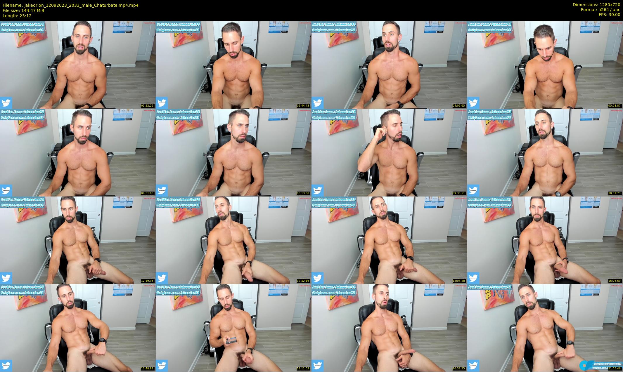 jakeorion — 24 minute Chaturbate male cam show recording, 720p, Sep 12, 2023