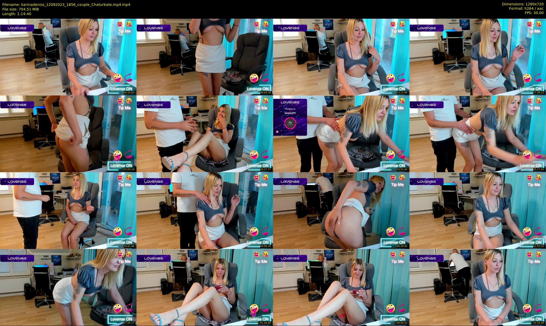 karinadeniss — 75 minute Chaturbate couple cam show recording, 720p, Sep 12, 2023