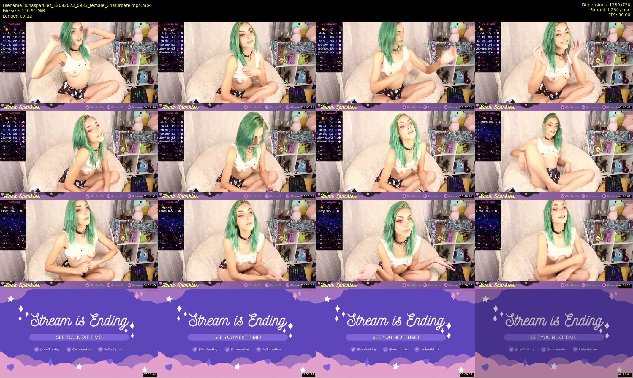 lunasparkles — 10 minute Chaturbate female cam show recording, 720p, Sep 12, 2023