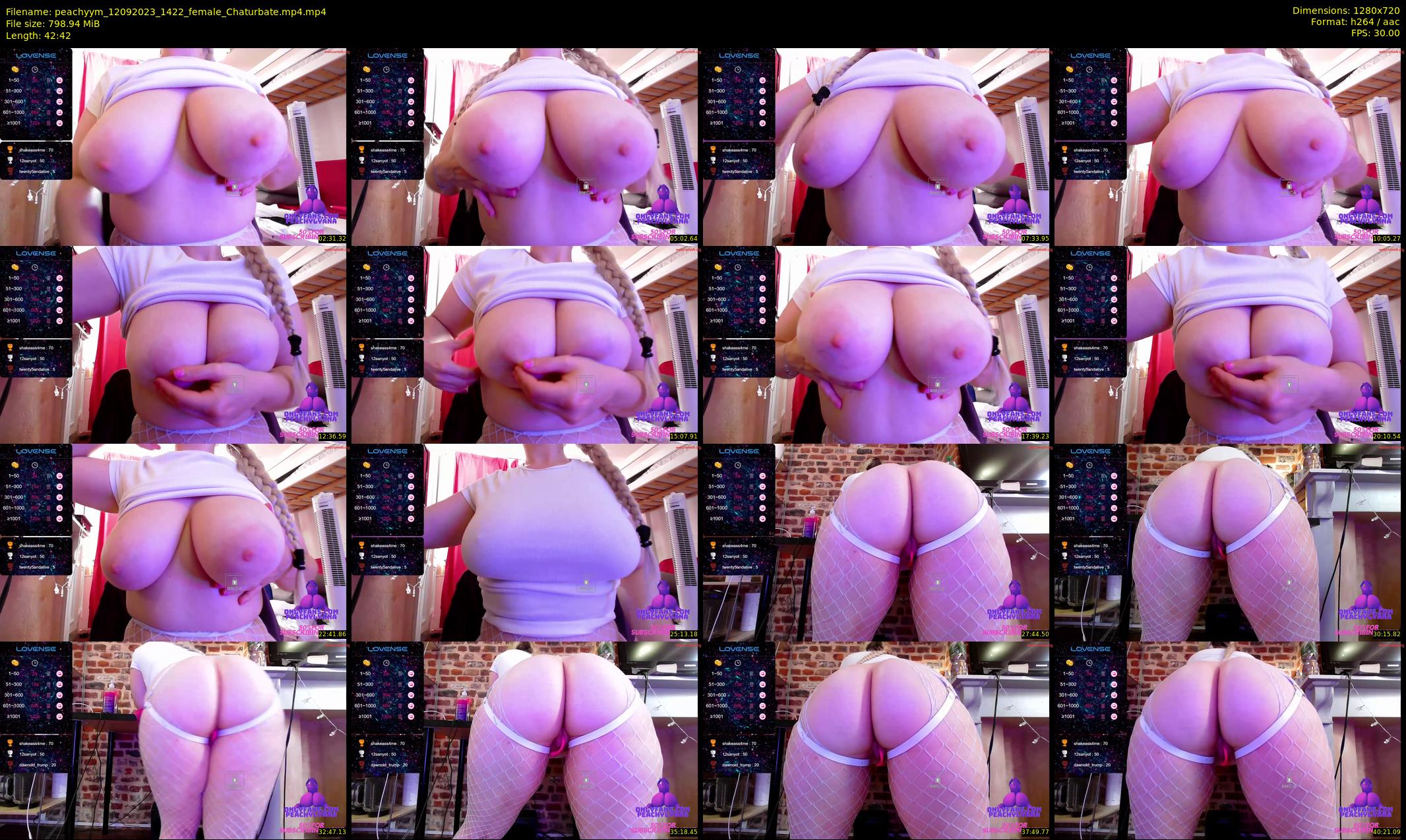peachyym — 43 minute Chaturbate female cam show recording, 720p, Sep 12, 2023