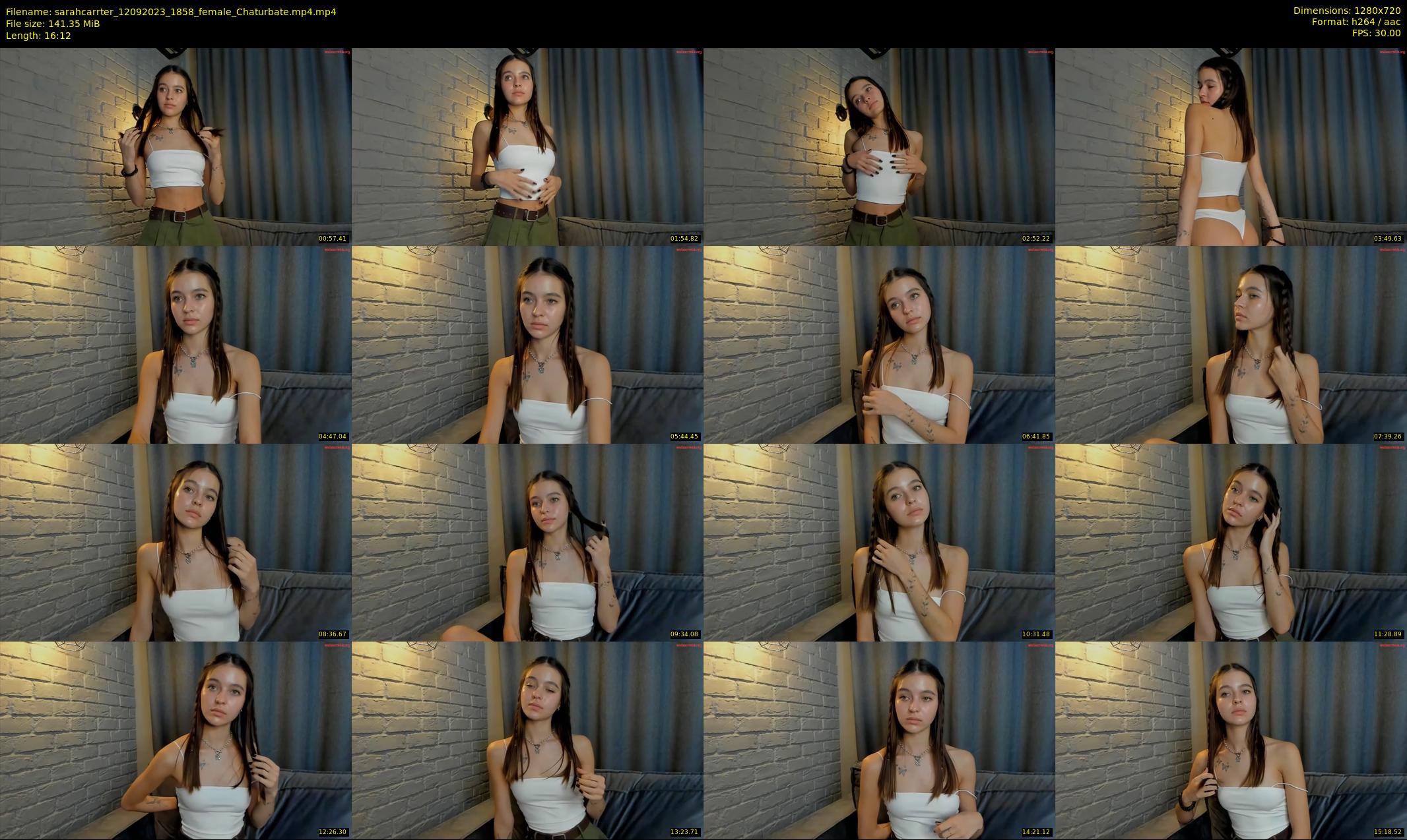 sarahcarrter — 17 minute Chaturbate female cam show recording, 720p, Sep 12, 2023