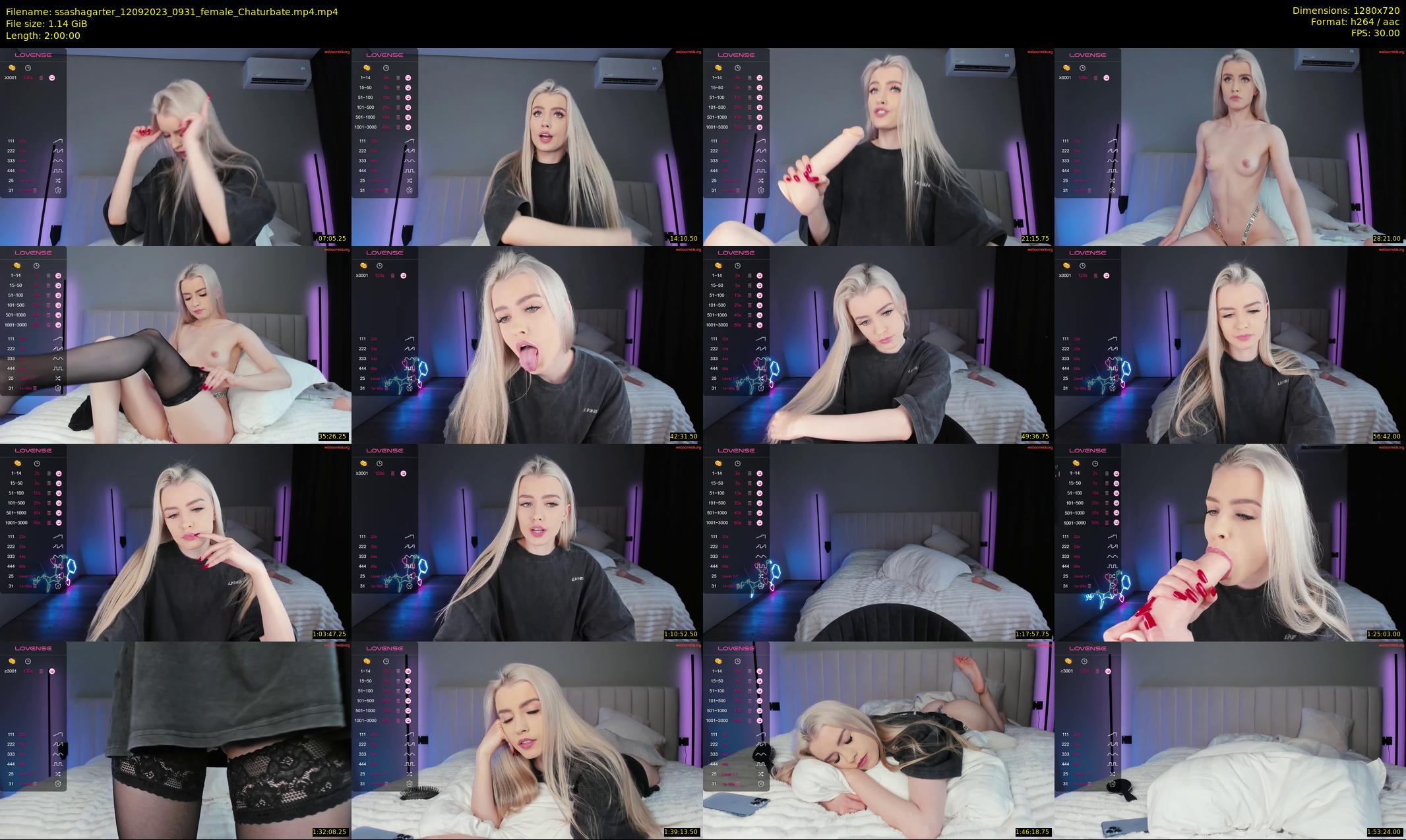 ssashagarter — 120 minute Chaturbate female cam show recording, 720p, Sep 12, 2023