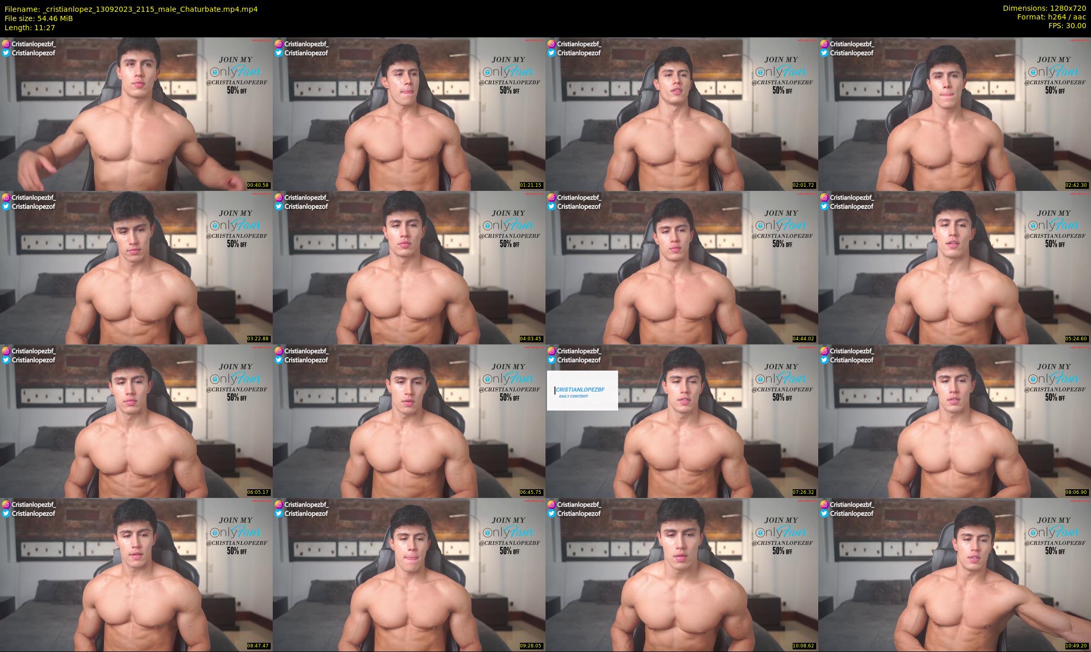 _cristianlopez — 12 minute Chaturbate male cam show recording, 720p, Sep 13, 2023