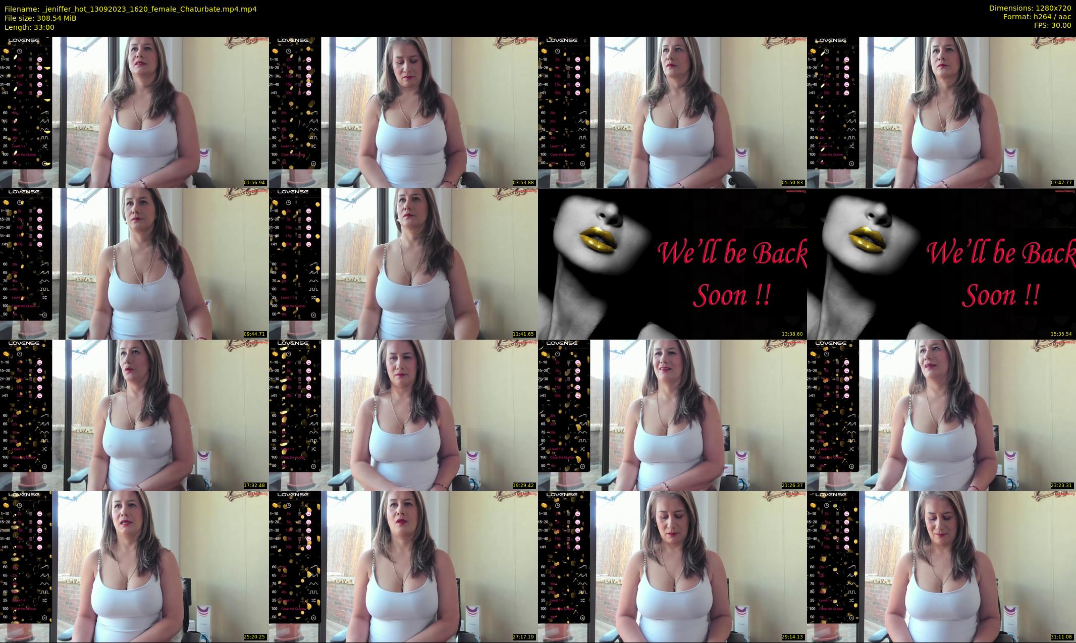 _jeniffer_hot — 33 minute Chaturbate female cam show recording, 720p, Sep 13, 2023