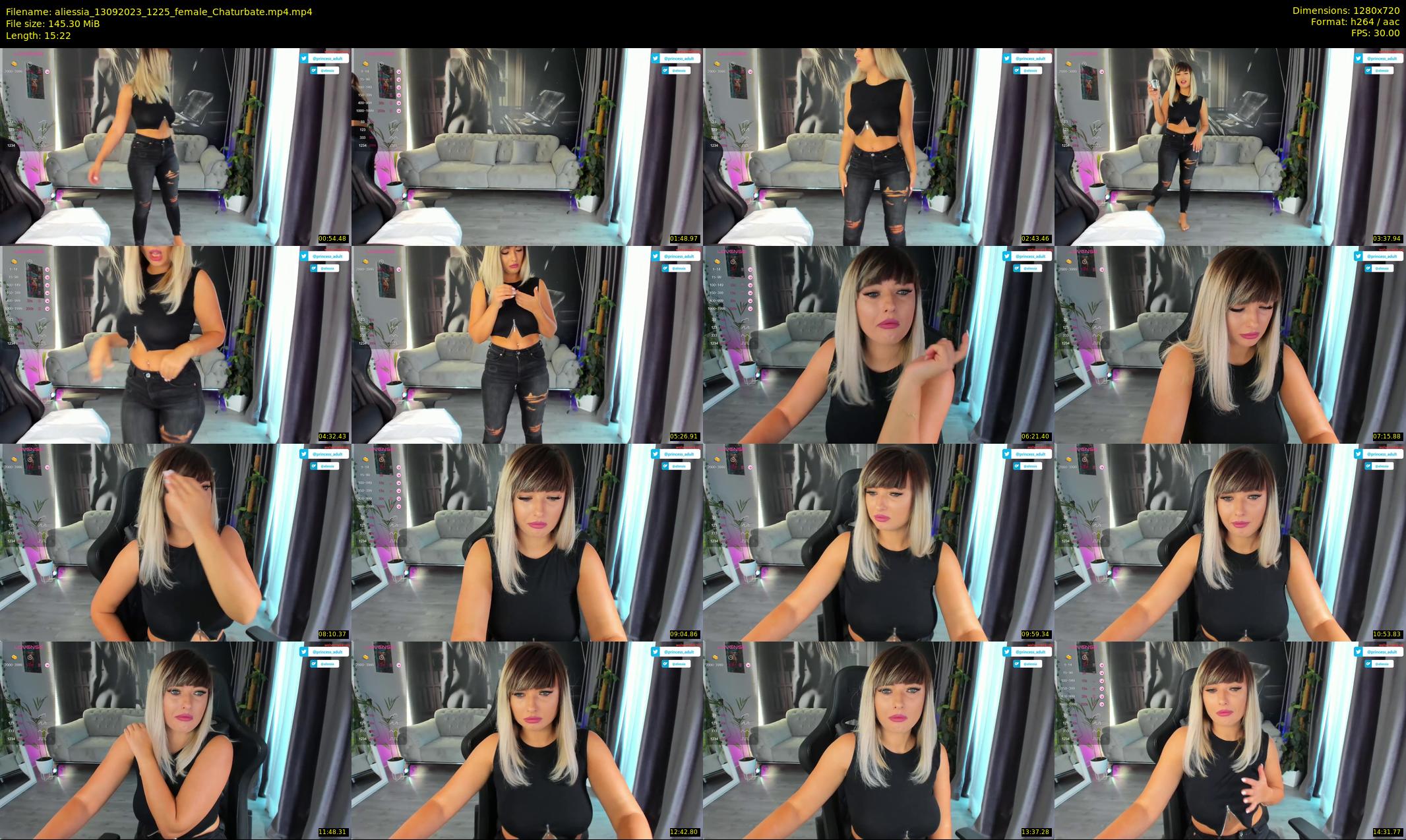 aliessia — 16 minute Chaturbate female cam show recording, 720p, Sep 13, 2023