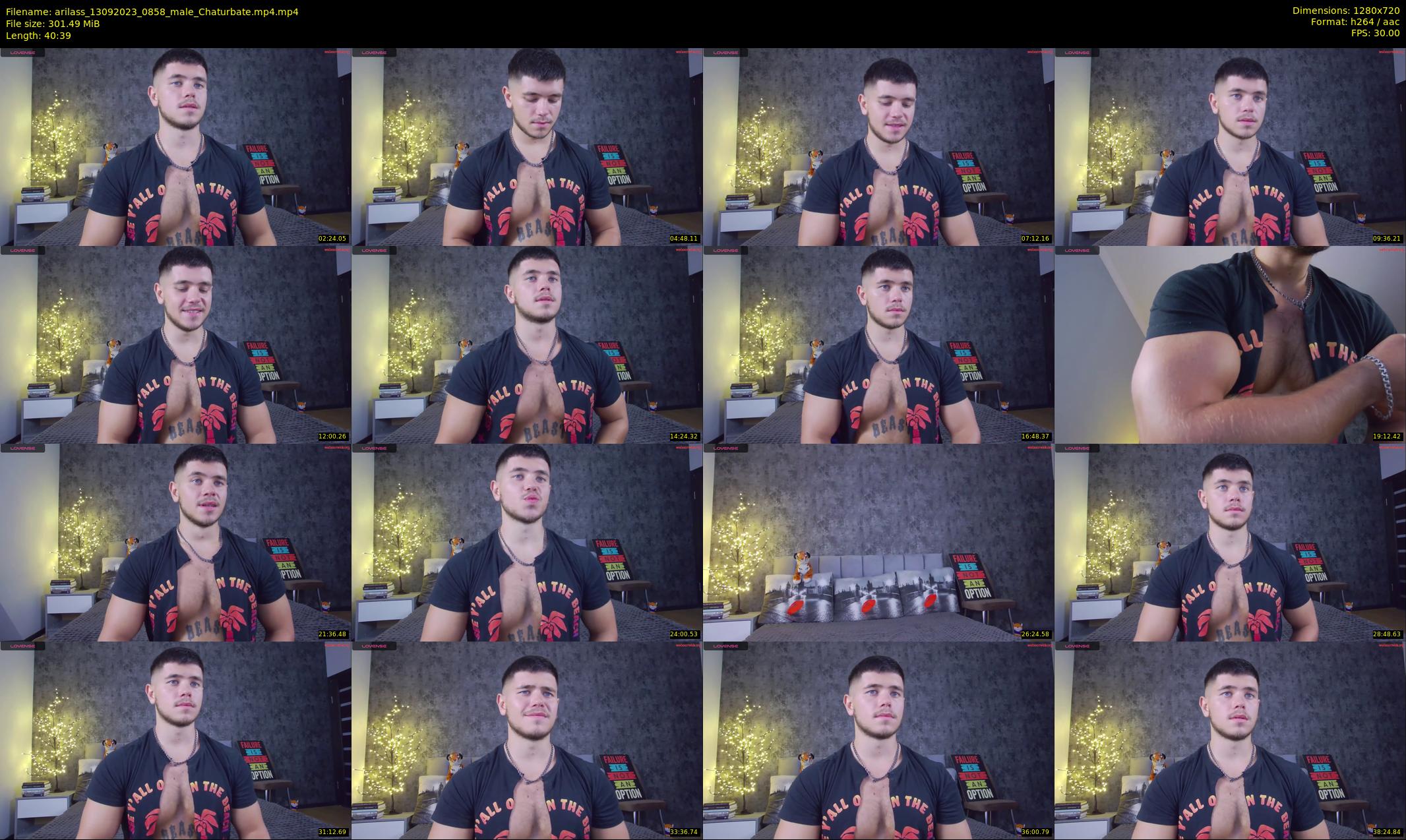 arilass — 41 minute Chaturbate male cam show recording, 720p, Sep 13, 2023