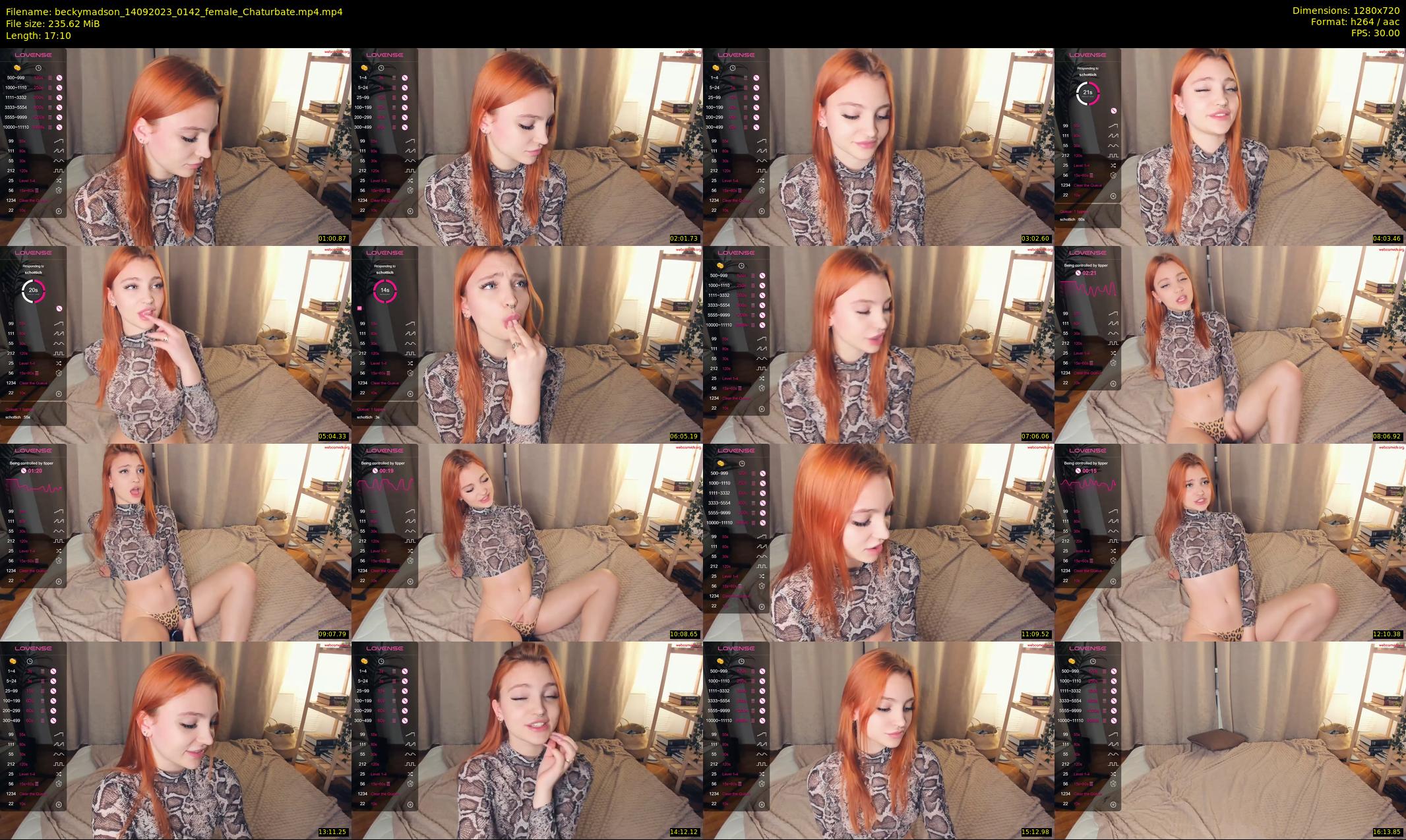 beckymadson — 18 minute Chaturbate female cam show recording, 720p, Sep 14, 2023