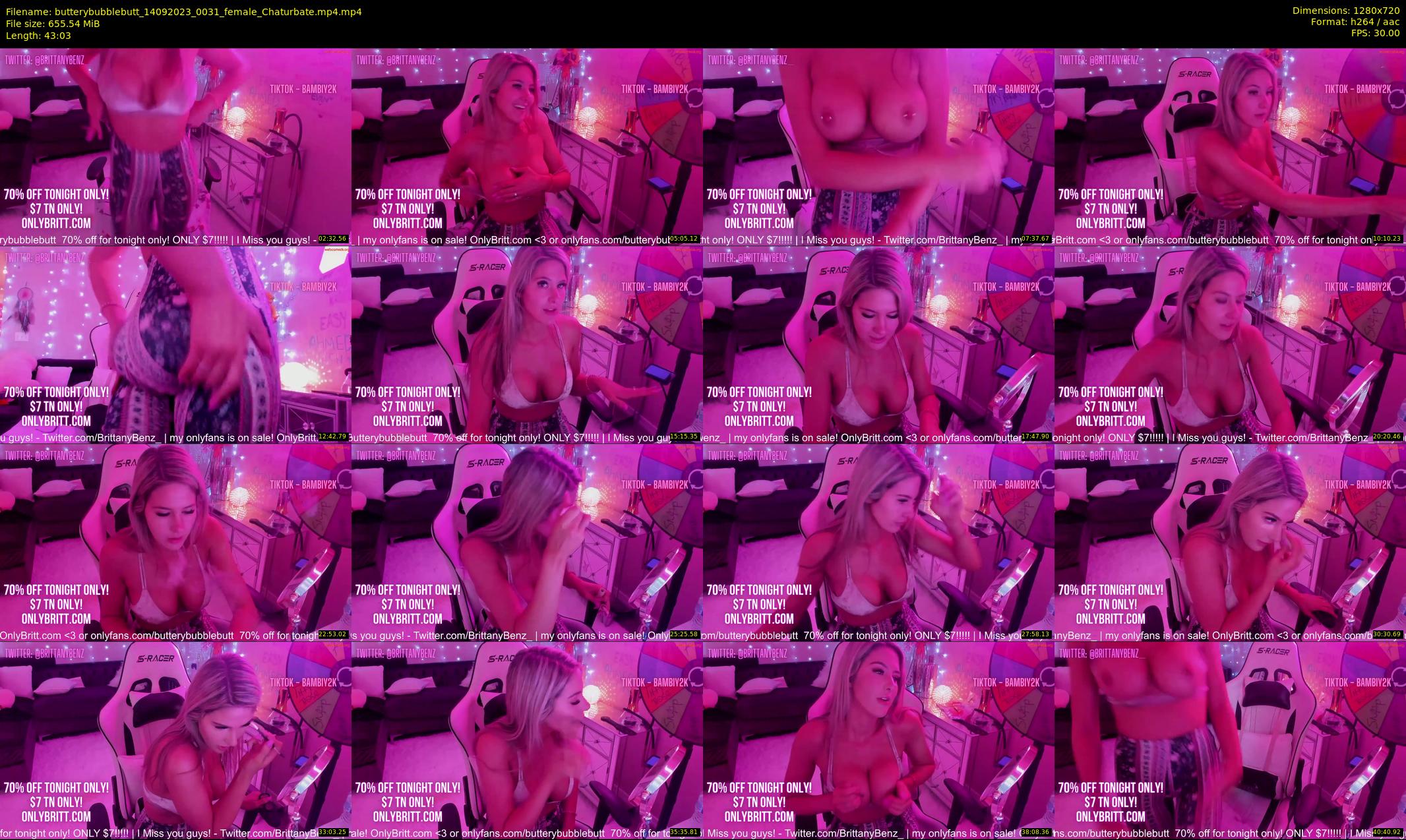 butterybubblebutt — 44 minute Chaturbate couple cam show recording, 720p, Sep 14, 2023