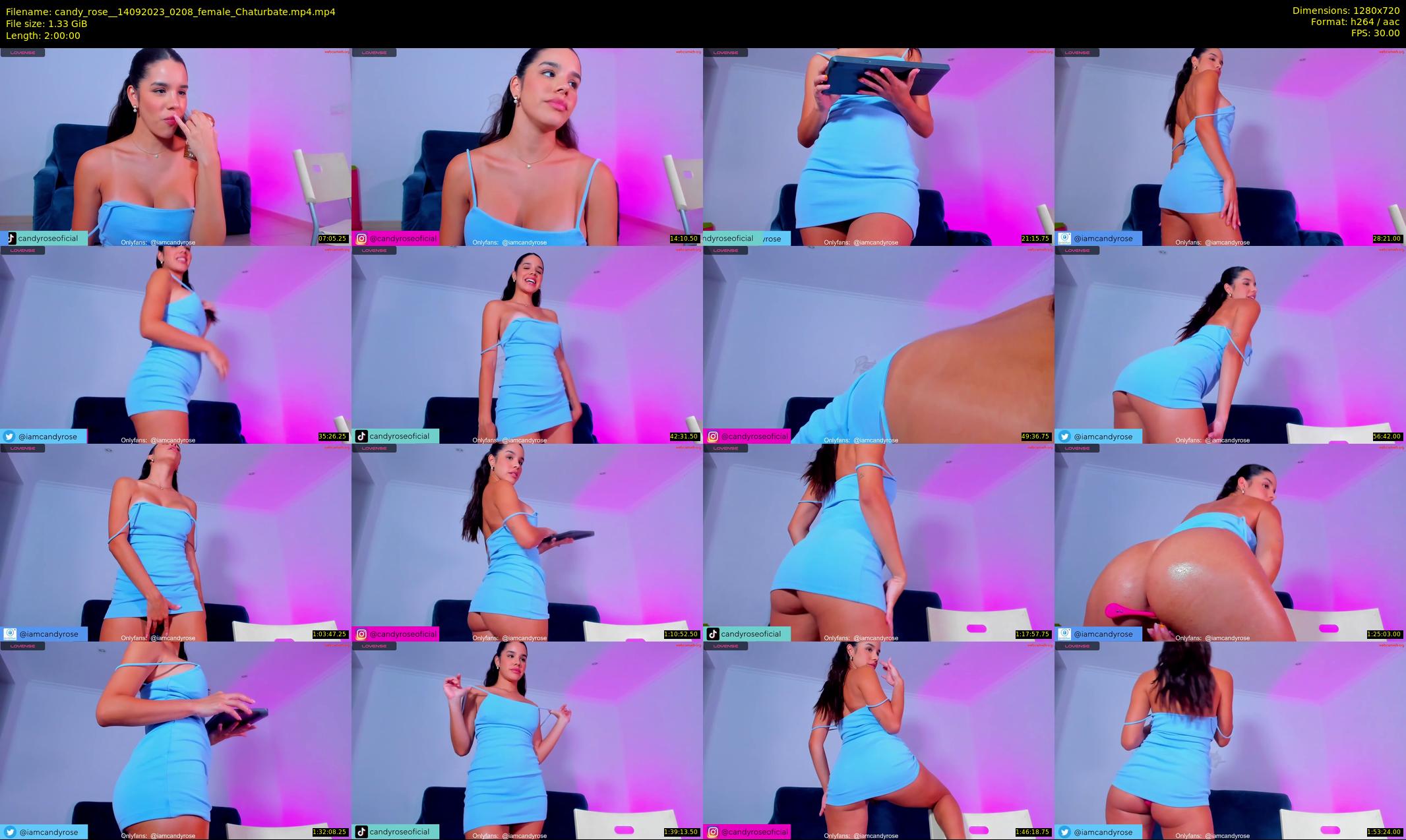 candy_rose_ — 120 minute Chaturbate female cam show recording, 720p, Sep 14, 2023