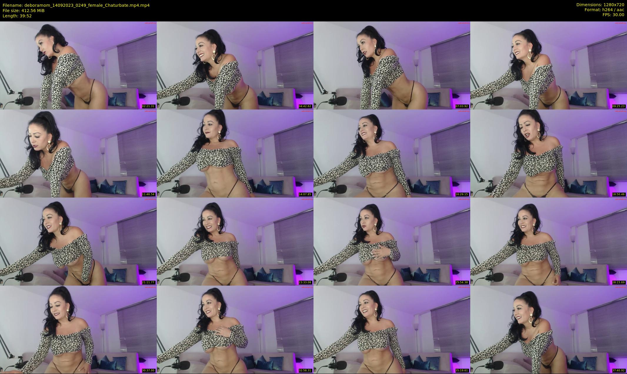 deboramom — 40 minute Chaturbate female cam show recording, 720p, Sep 14, 2023