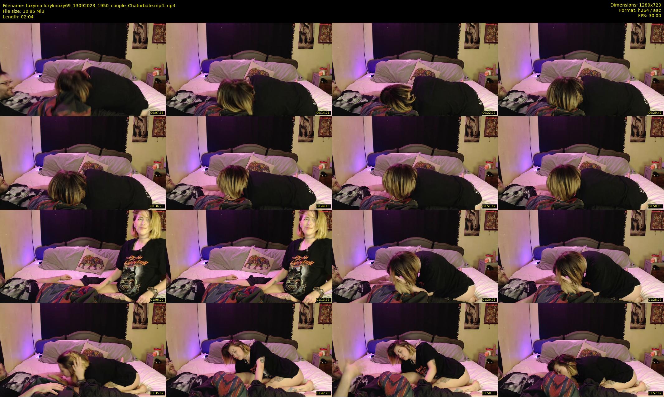 foxymalloryknoxy69 — 3 minute Chaturbate couple cam show recording, 720p, Sep 13, 2023