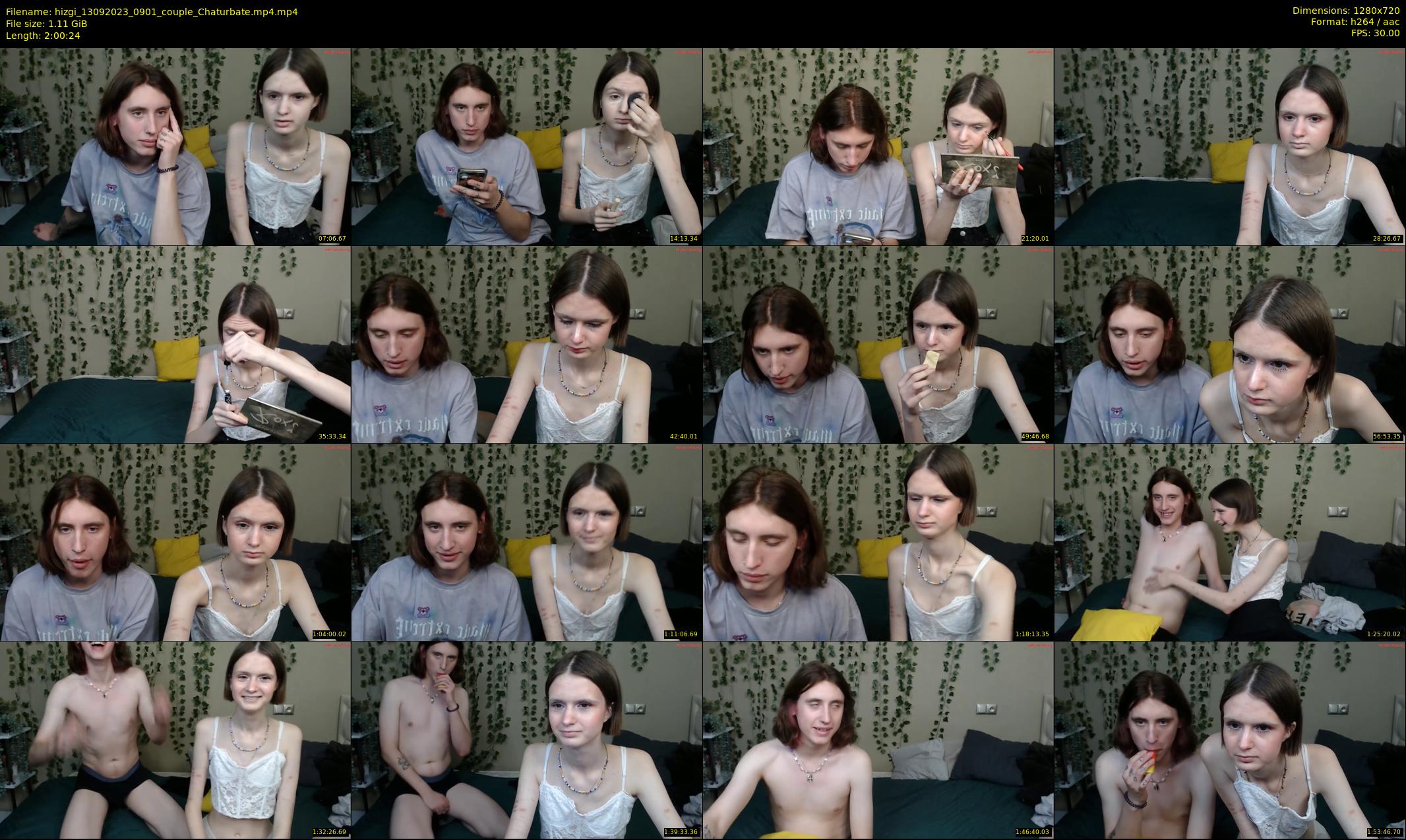 hizgi — 121 minute Chaturbate couple cam show recording, 720p, Sep 13, 2023