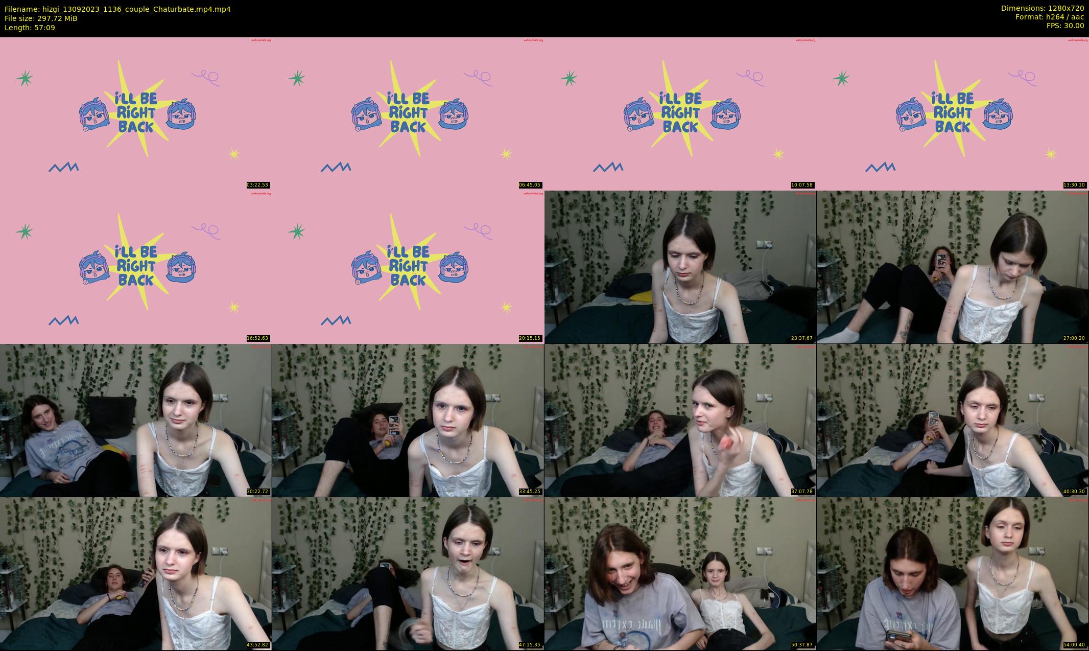 hizgi — 58 minute Chaturbate couple cam show recording, 720p, Sep 13, 2023