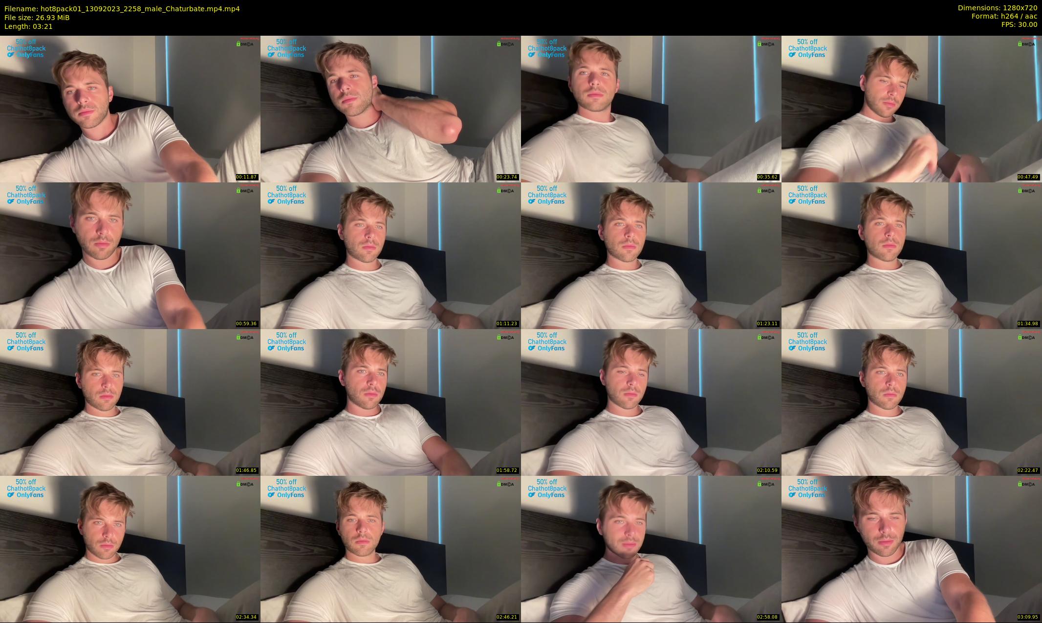 hot8pack01 — 4 minute Chaturbate male cam show recording, 720p, Sep 13, 2023