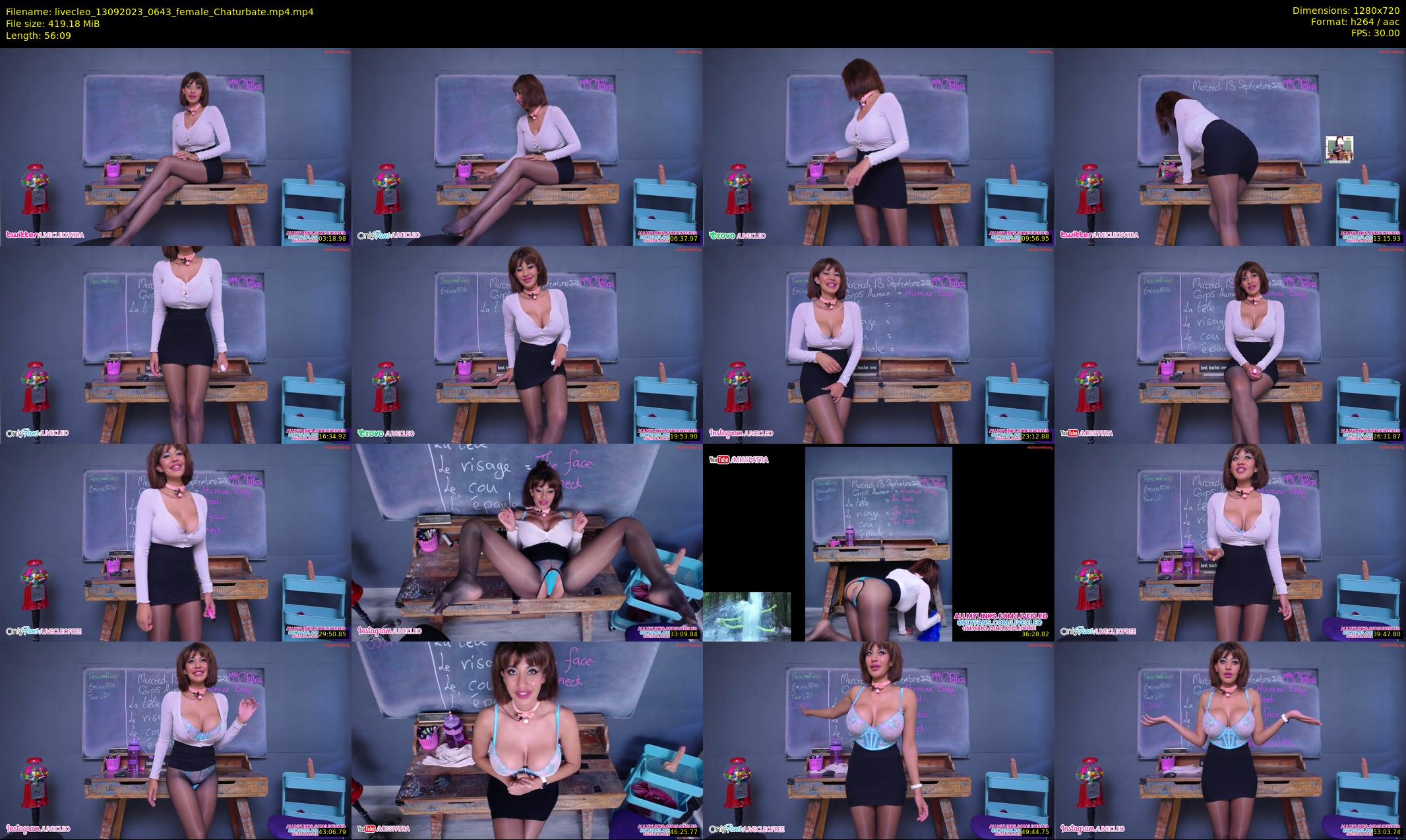 livecleo — 57 minute Chaturbate female cam show recording, 720p, Sep 13, 2023