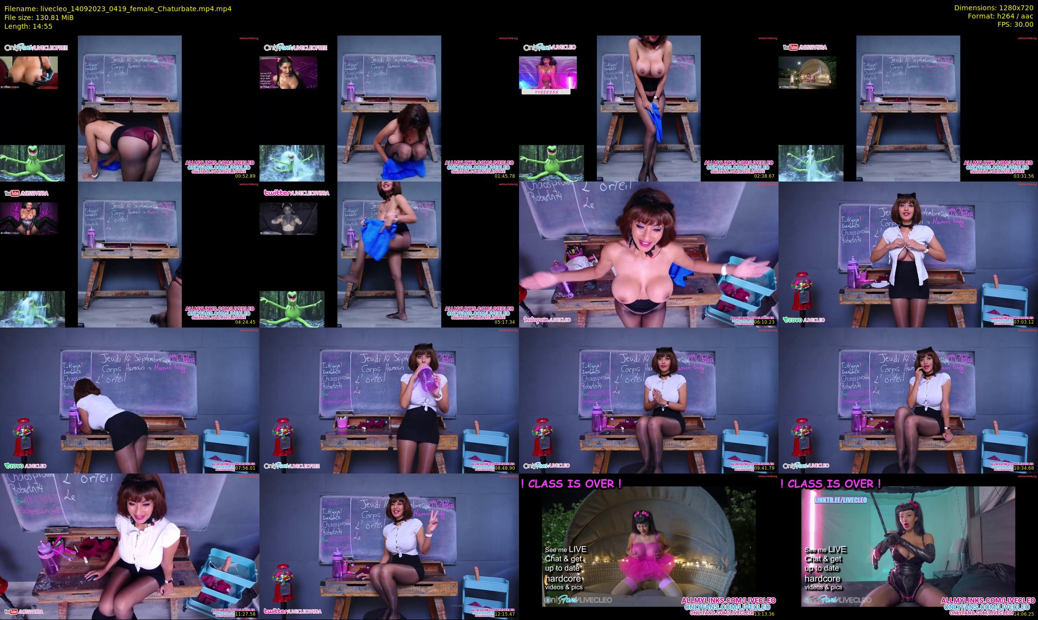 livecleo — 15 minute Chaturbate female cam show recording, 720p, Sep 14, 2023