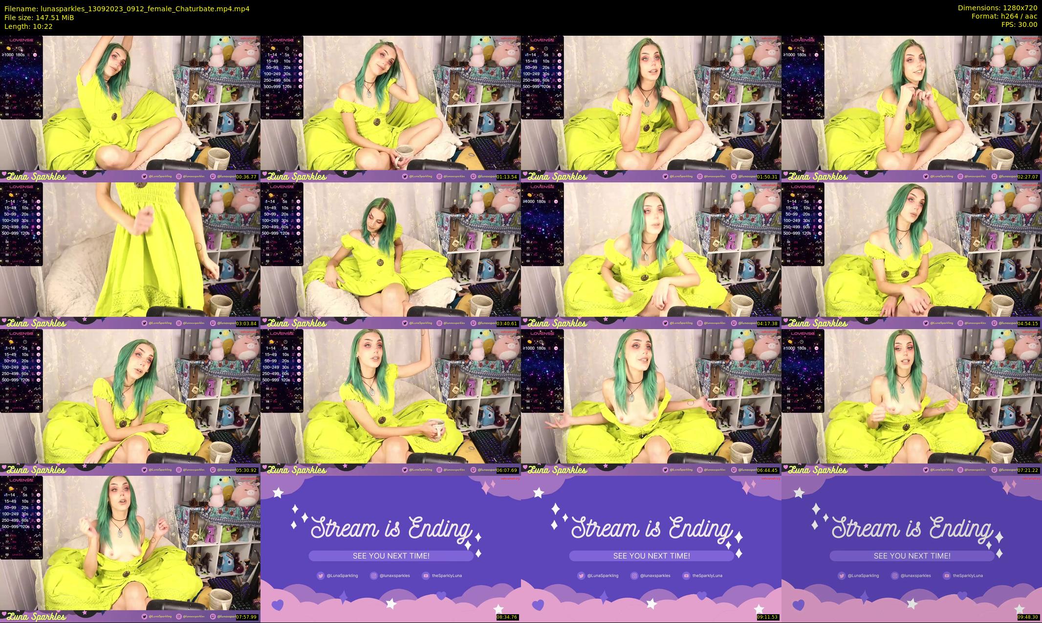 lunasparkles — 11 minute Chaturbate female cam show recording, 720p, Sep 13, 2023