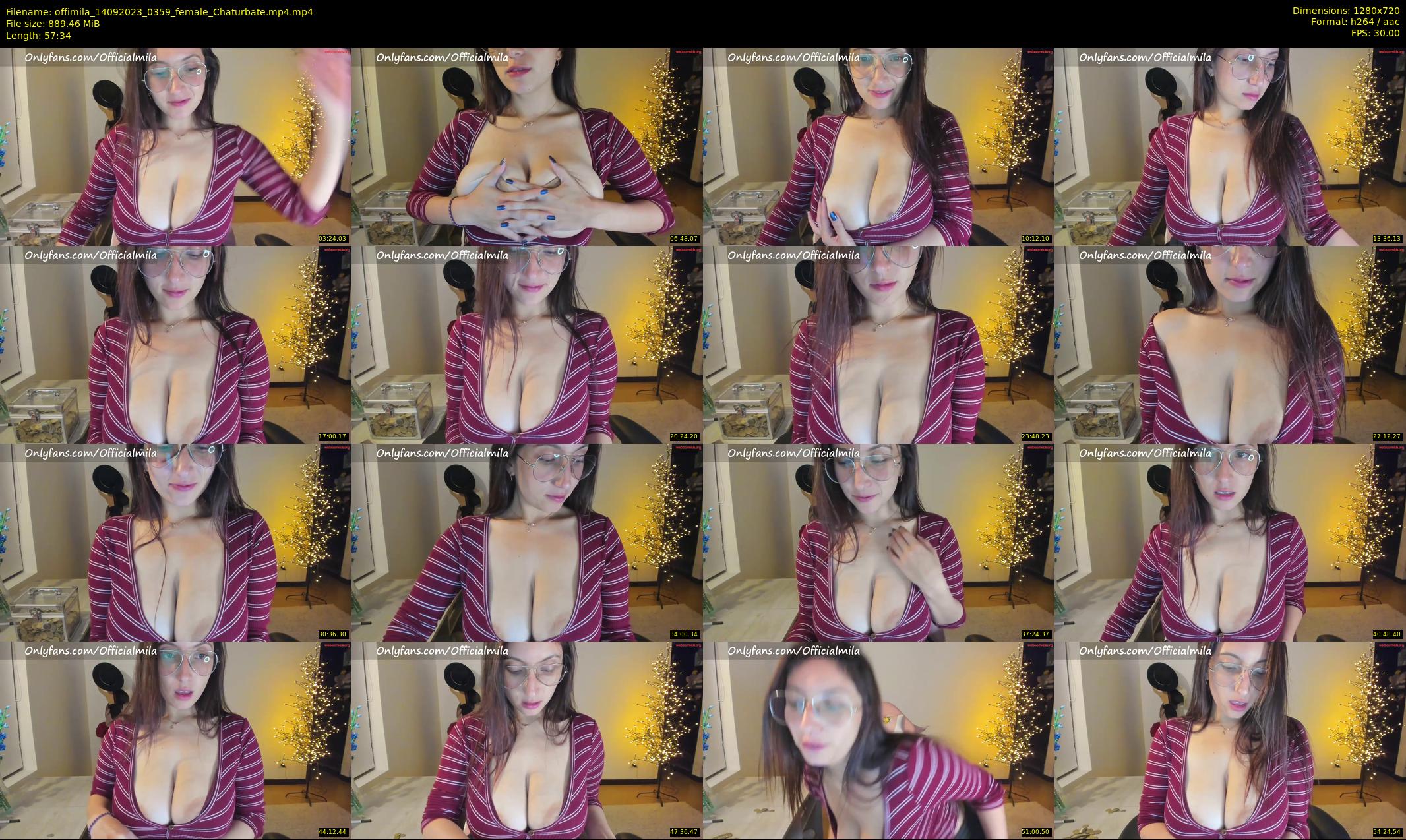 offimila — 58 minute Chaturbate female cam show recording, 720p, Sep 14, 2023