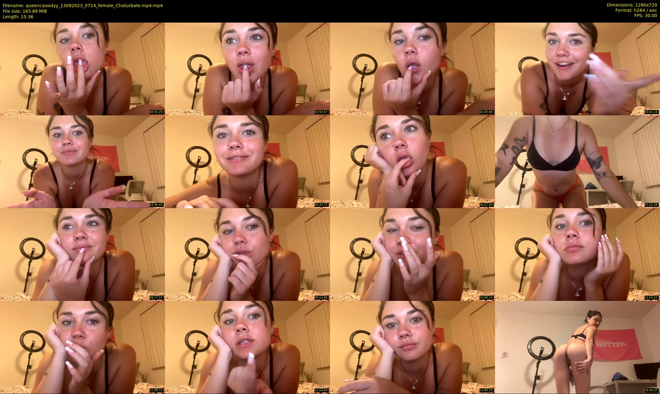 queencassidyy — 16 minute Chaturbate female cam show recording, 720p, Sep 13, 2023