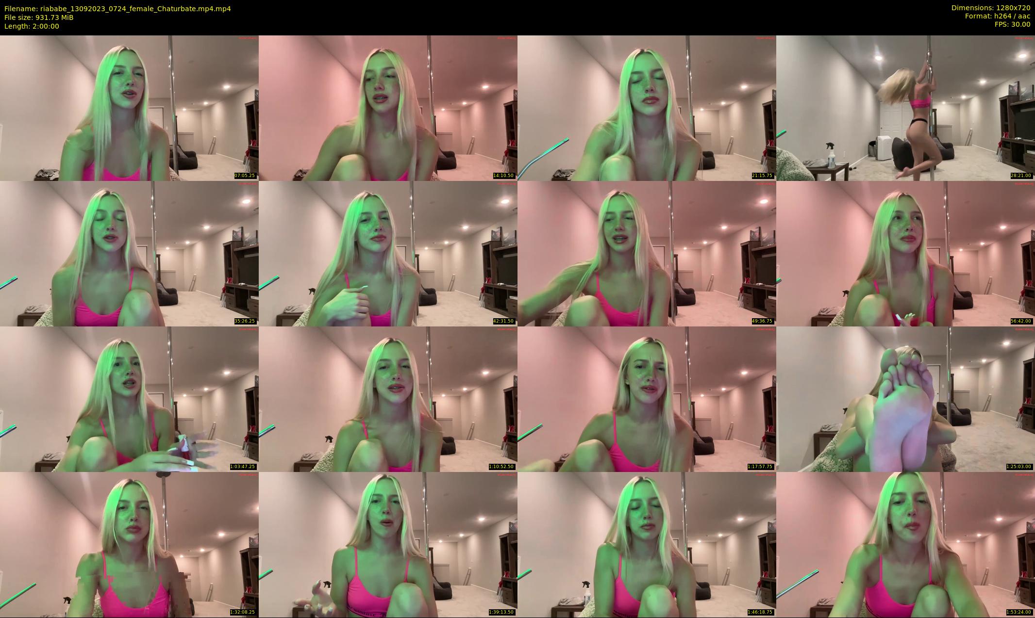 riababe — 120 minute Chaturbate female cam show recording, 720p, Sep 13, 2023
