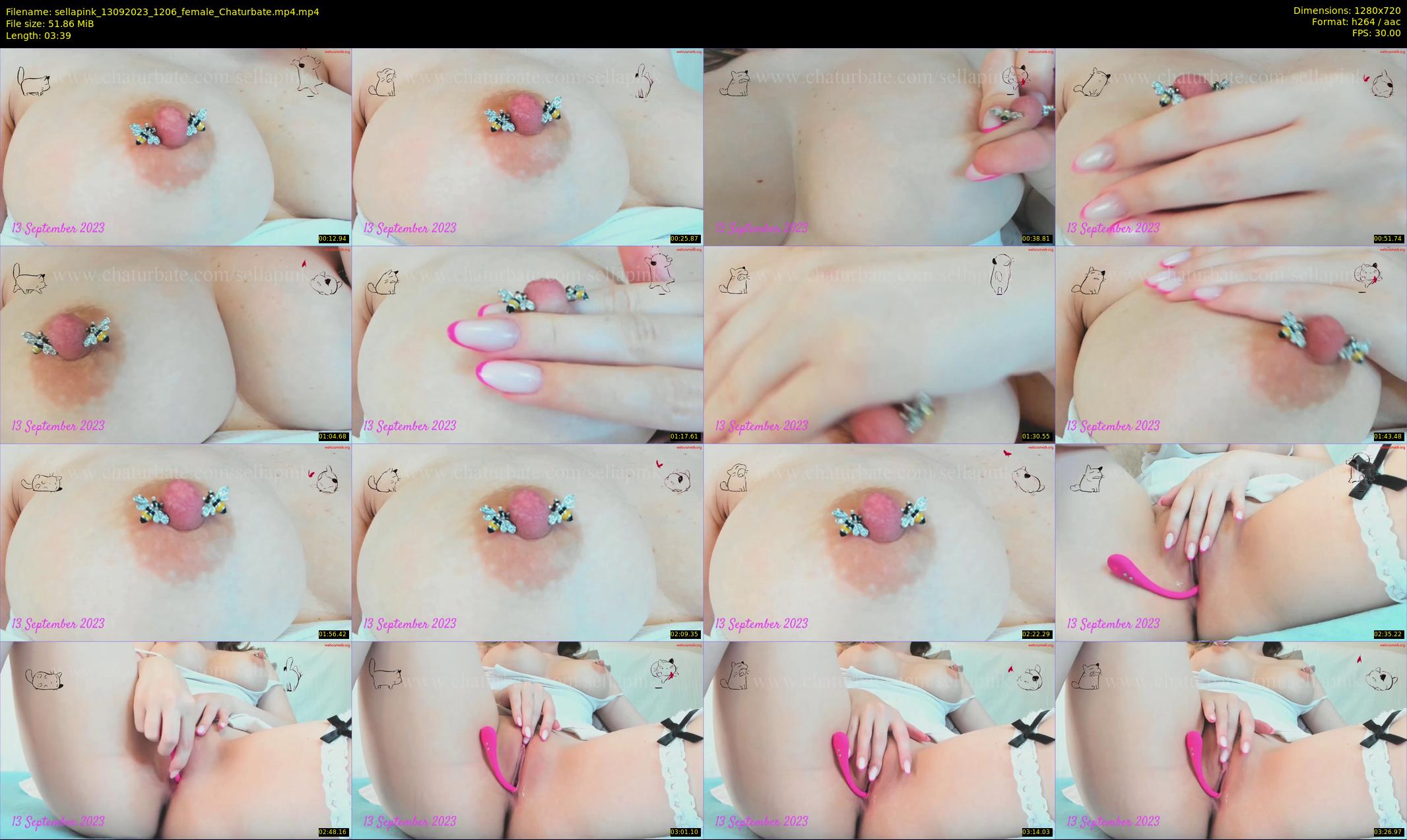 sellapink — 4 minute Chaturbate female cam show recording, 720p, Sep 13, 2023