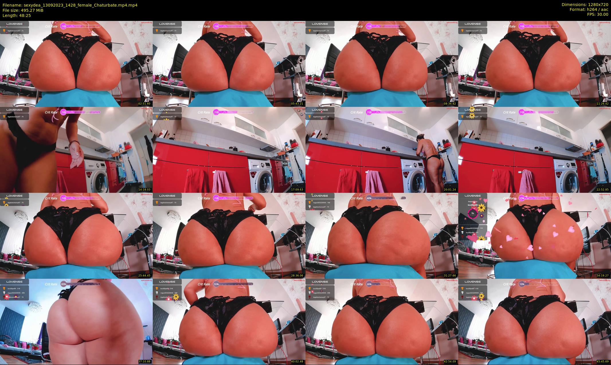 sexydea — 49 minute Chaturbate female cam show recording, 720p, Sep 13, 2023