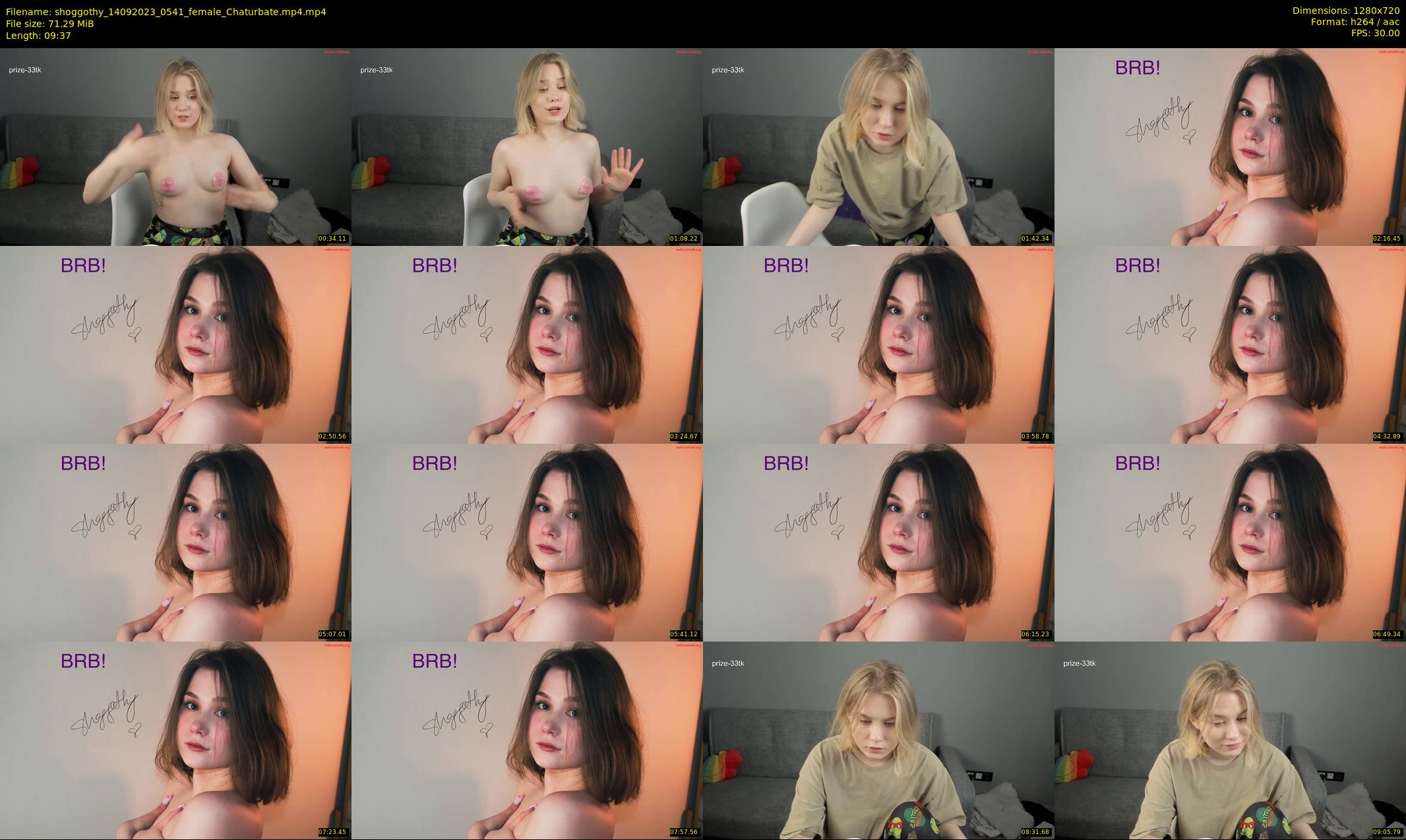 shoggothy — 10 minute Chaturbate female cam show recording, 720p, Sep 14, 2023