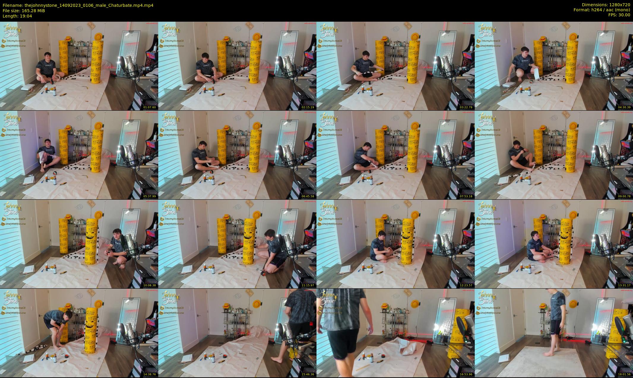 thejohnnystone — 20 minute Chaturbate male cam show recording, 720p, Sep 14, 2023