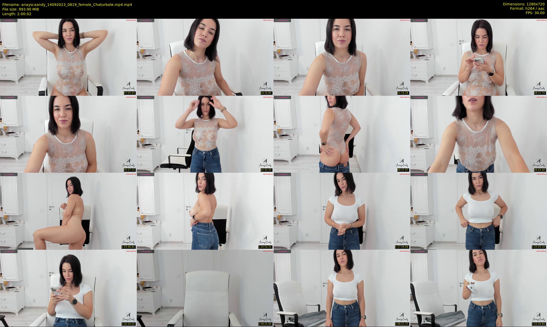 anayscaandy — 121 minute Chaturbate female cam show recording, 720p, Sep 14, 2023
