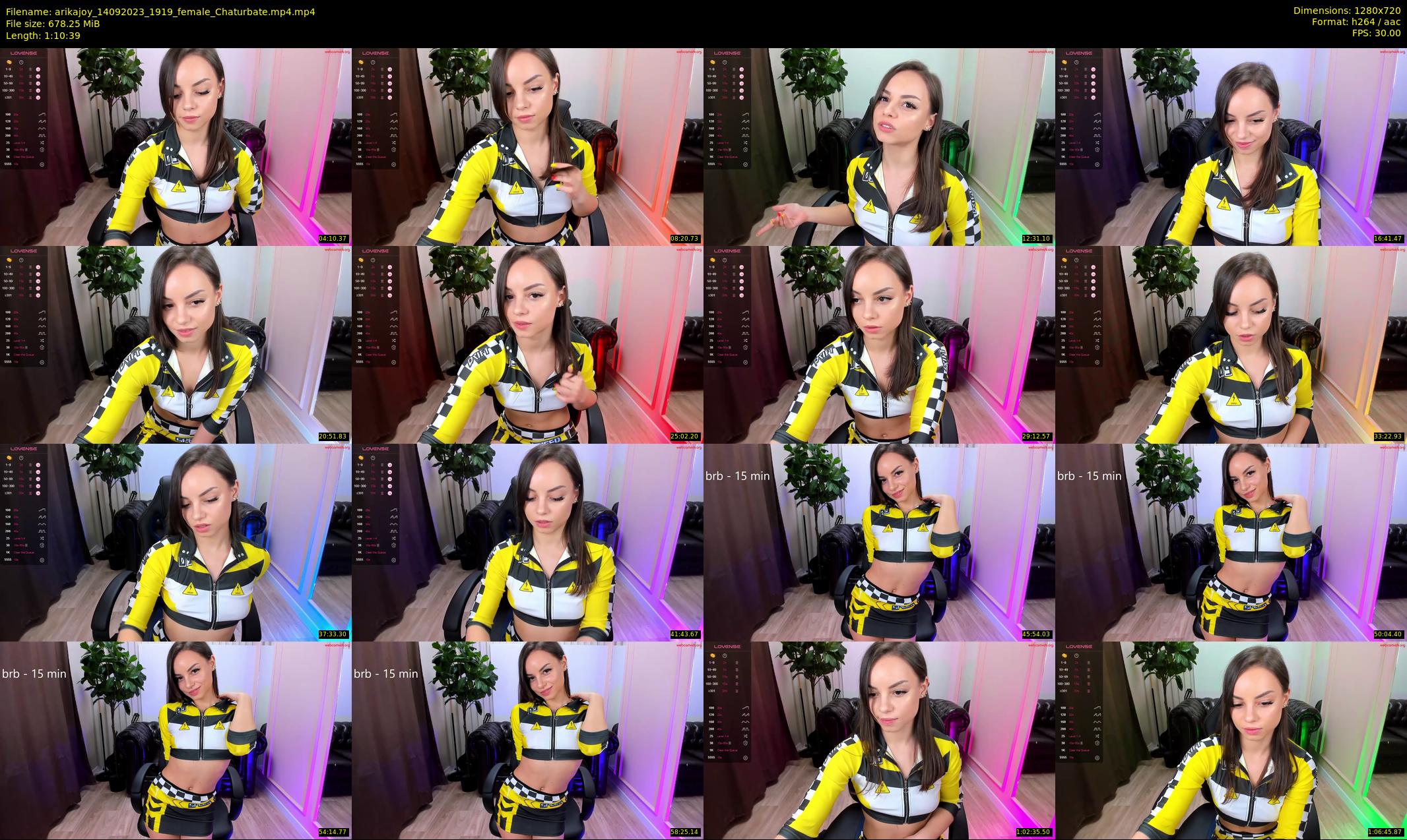 arikajoy — 71 minute Chaturbate female cam show recording, 720p, Sep 14, 2023