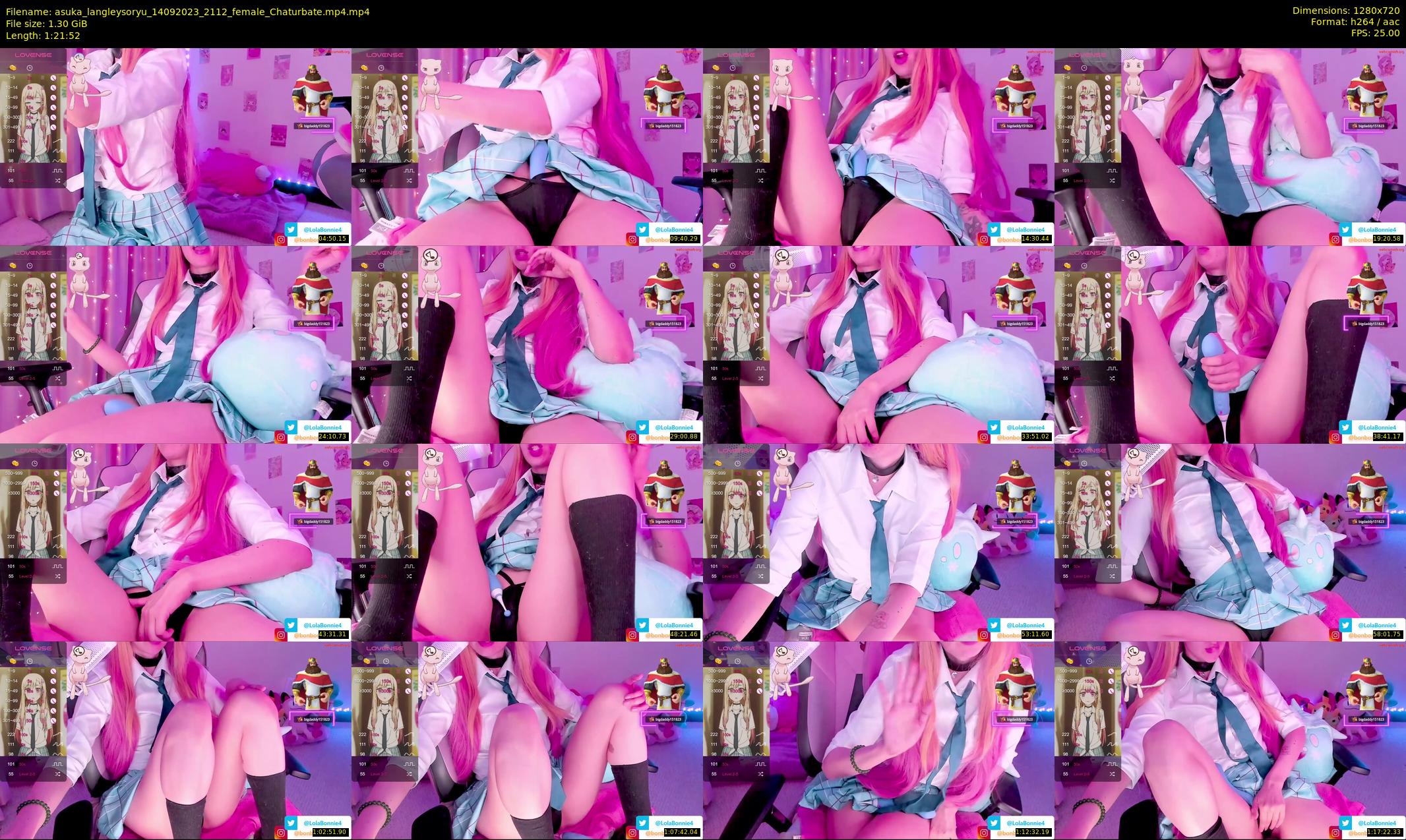 asuka_langleysoryu — 82 minute Chaturbate female cam show recording, 720p, Sep 14, 2023