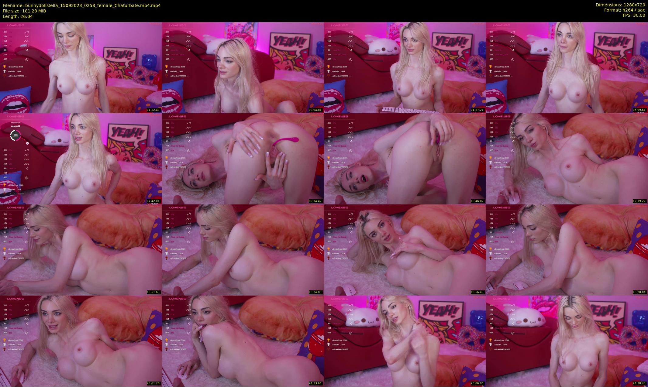 bunnydollstella — 27 minute Chaturbate female cam show recording, 720p, Sep 15, 2023