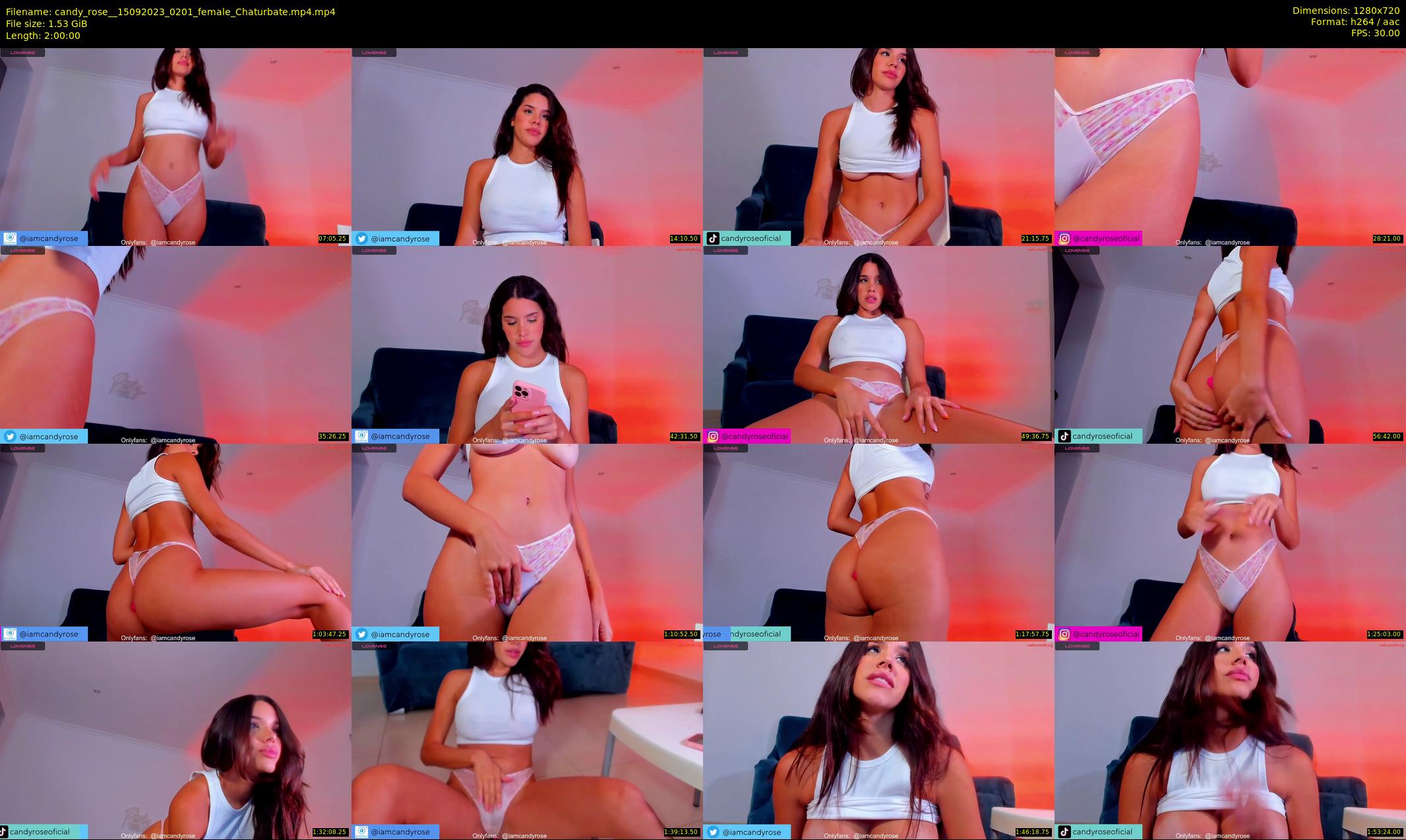 candy_rose_ — 120 minute Chaturbate female cam show recording, 720p, Sep 15, 2023