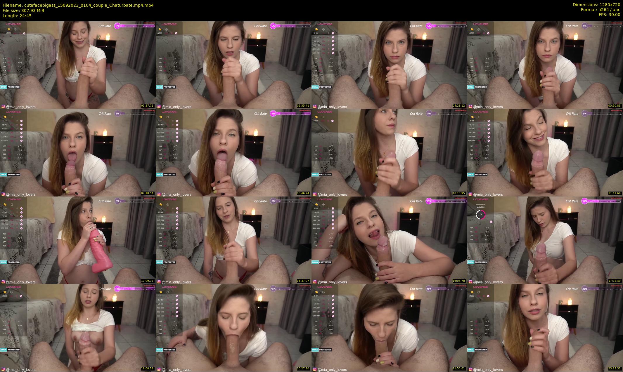 cutefacebigass — 25 minute Chaturbate couple cam show recording, 720p, Sep 15, 2023